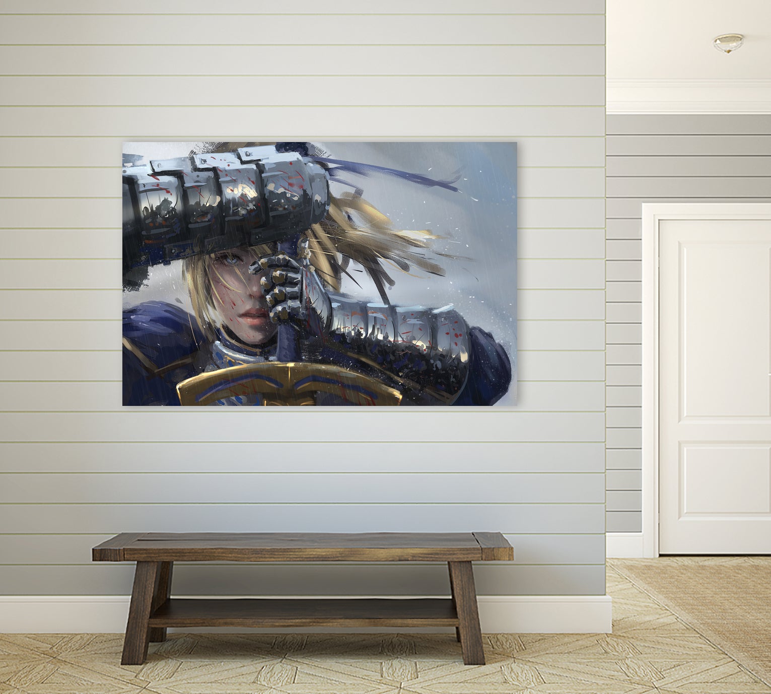 Saber by Ling Wang on GIANT ART - blue digital painting