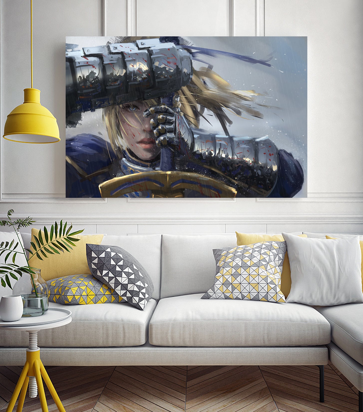 Saber by Ling Wang on GIANT ART - blue digital painting