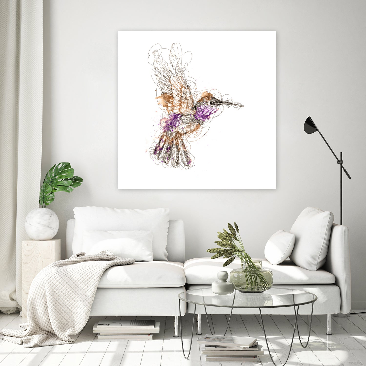 hummingbird by mohammad isman on GIANT ART - white digital painting