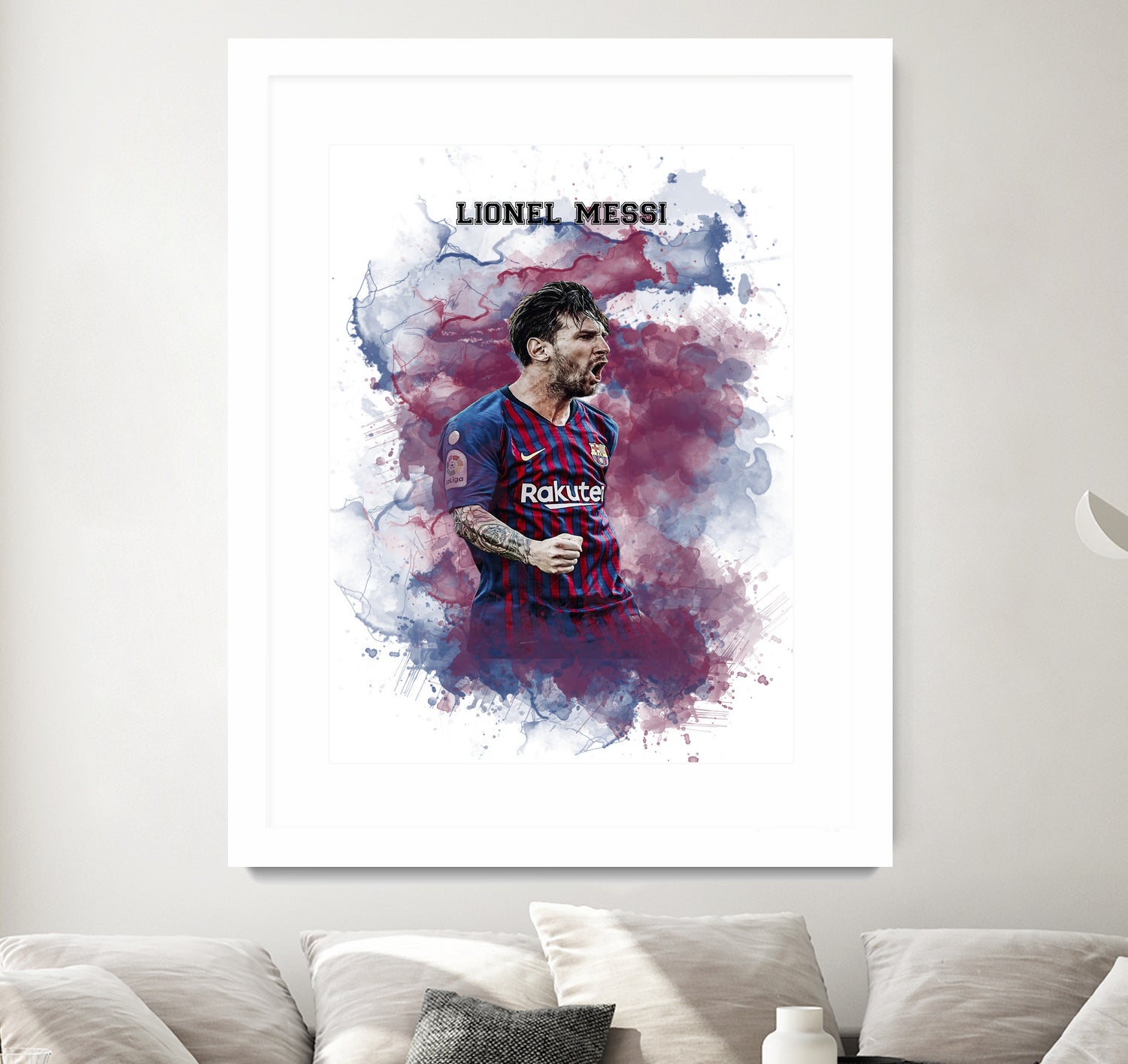 Lionel Messi Watercolor by Septiyan Nugroho on GIANT ART - white digital painting