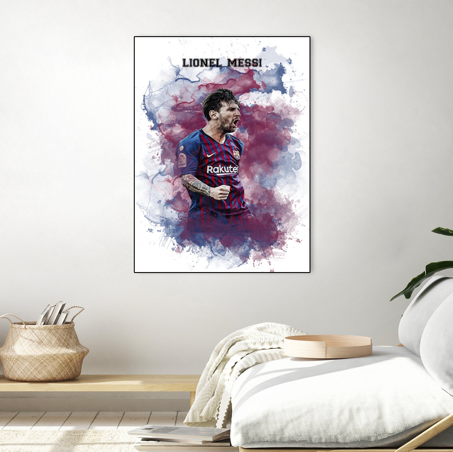 Lionel Messi Watercolor by Septiyan Nugroho on GIANT ART - white digital painting