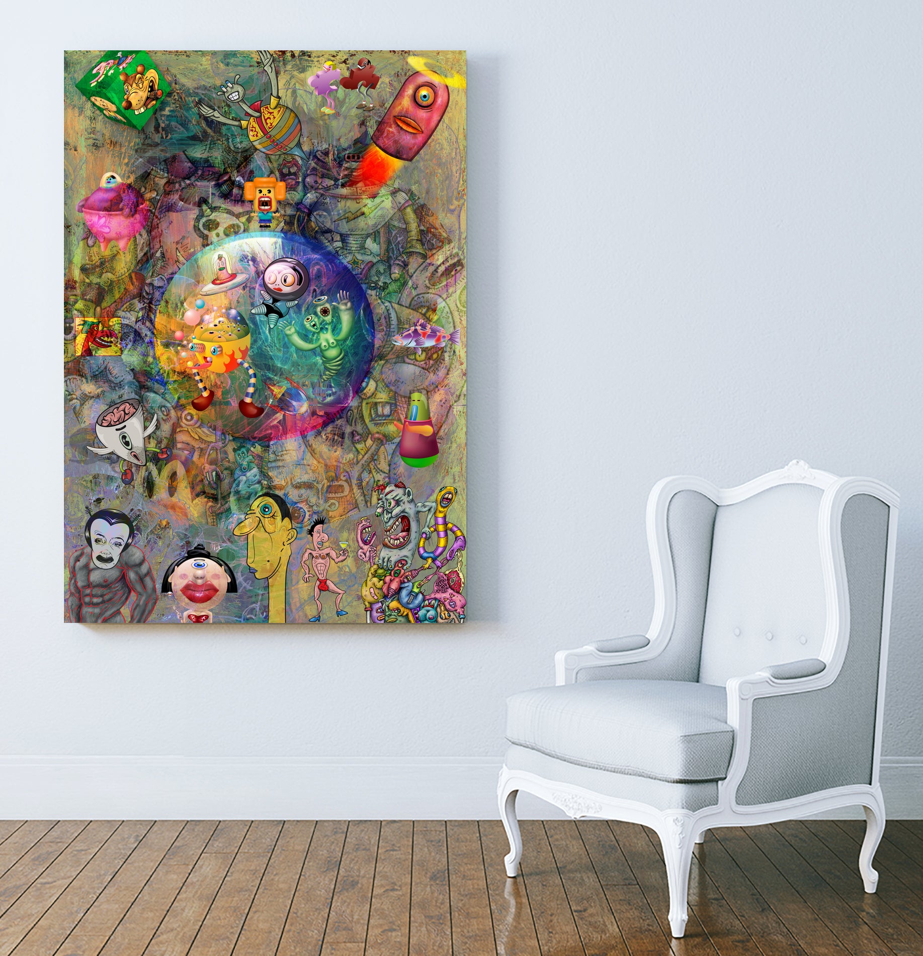 Worlds Collide by Jerome Holder on GIANT ART - green digital painting