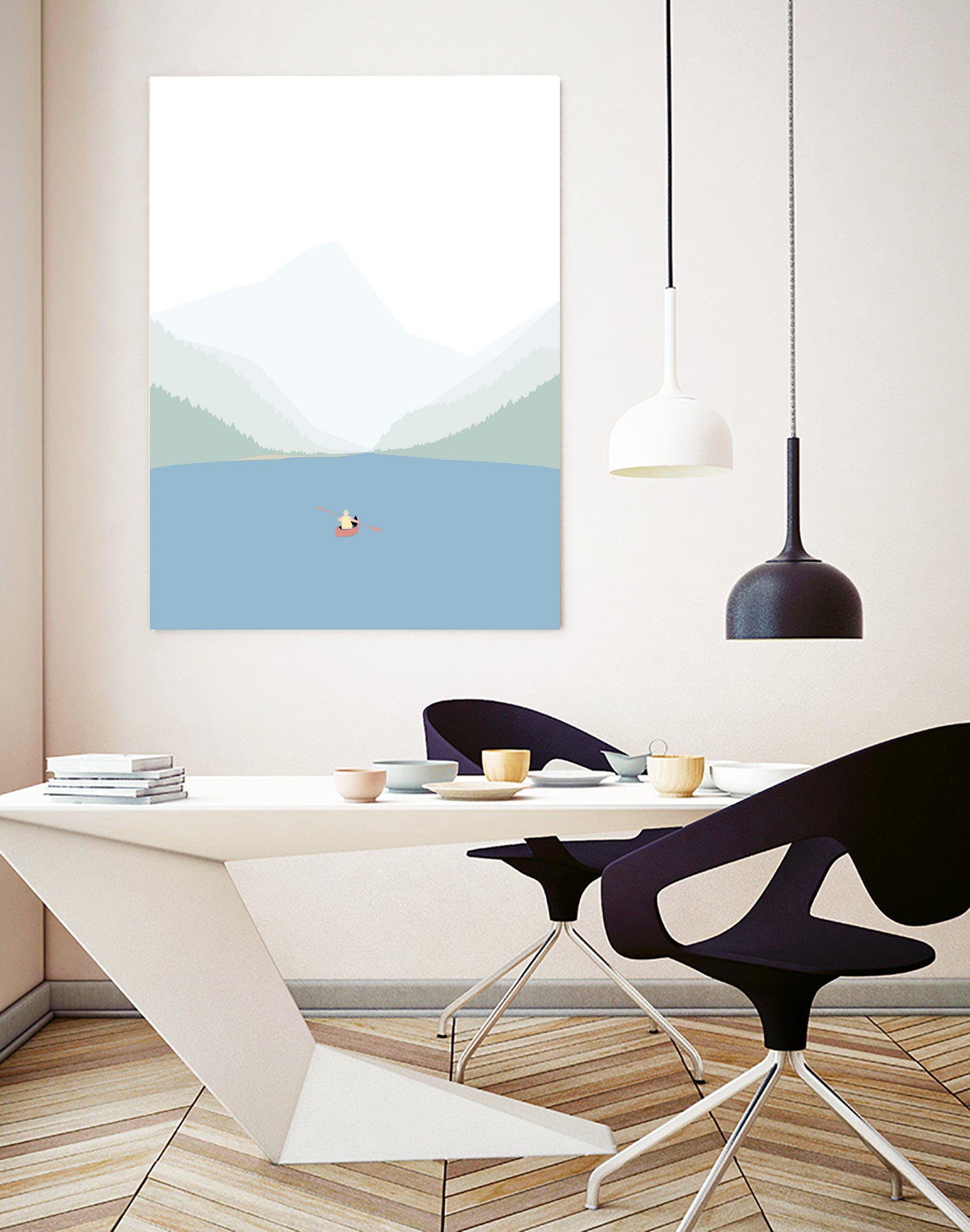 KANO SEJLADS by Swen Swensøn on GIANT ART - blue digital painting