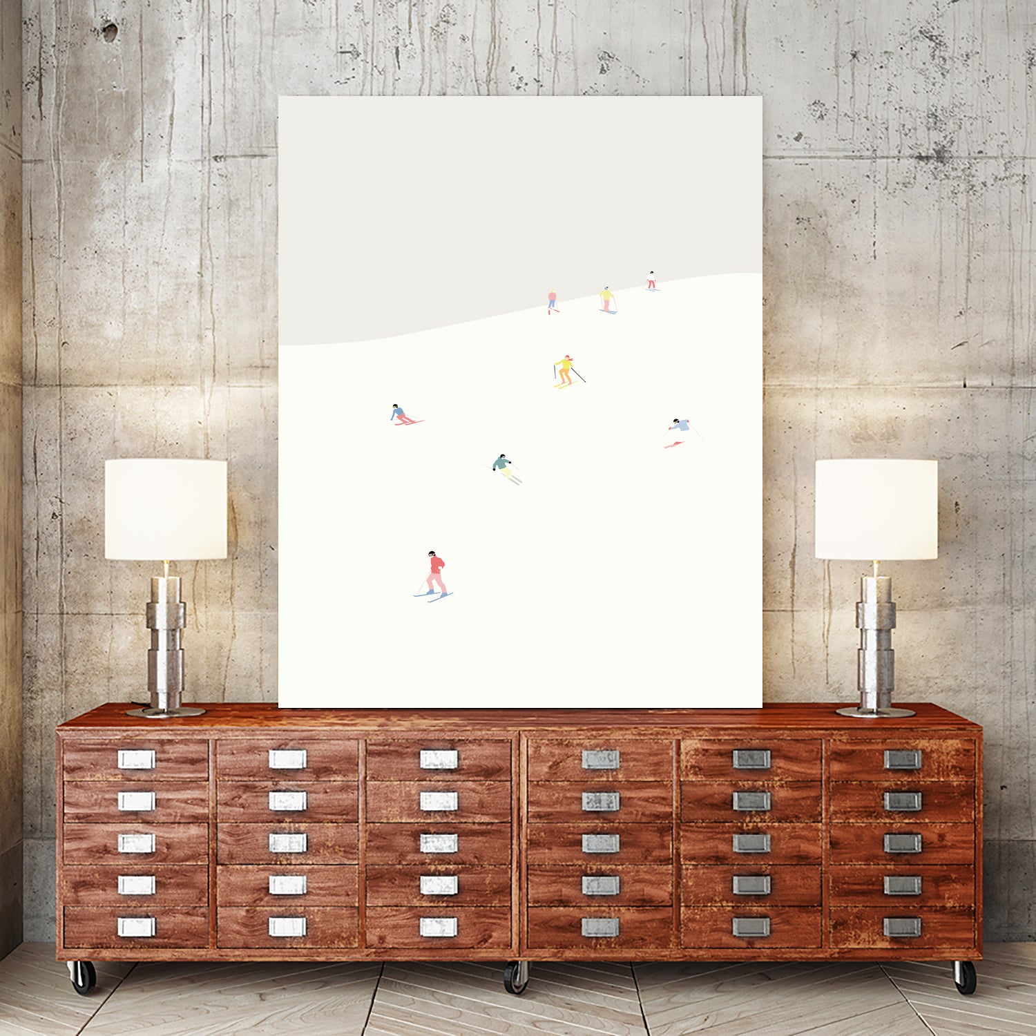 SKIBAKKEN by Swen Swensøn on GIANT ART - white digital painting