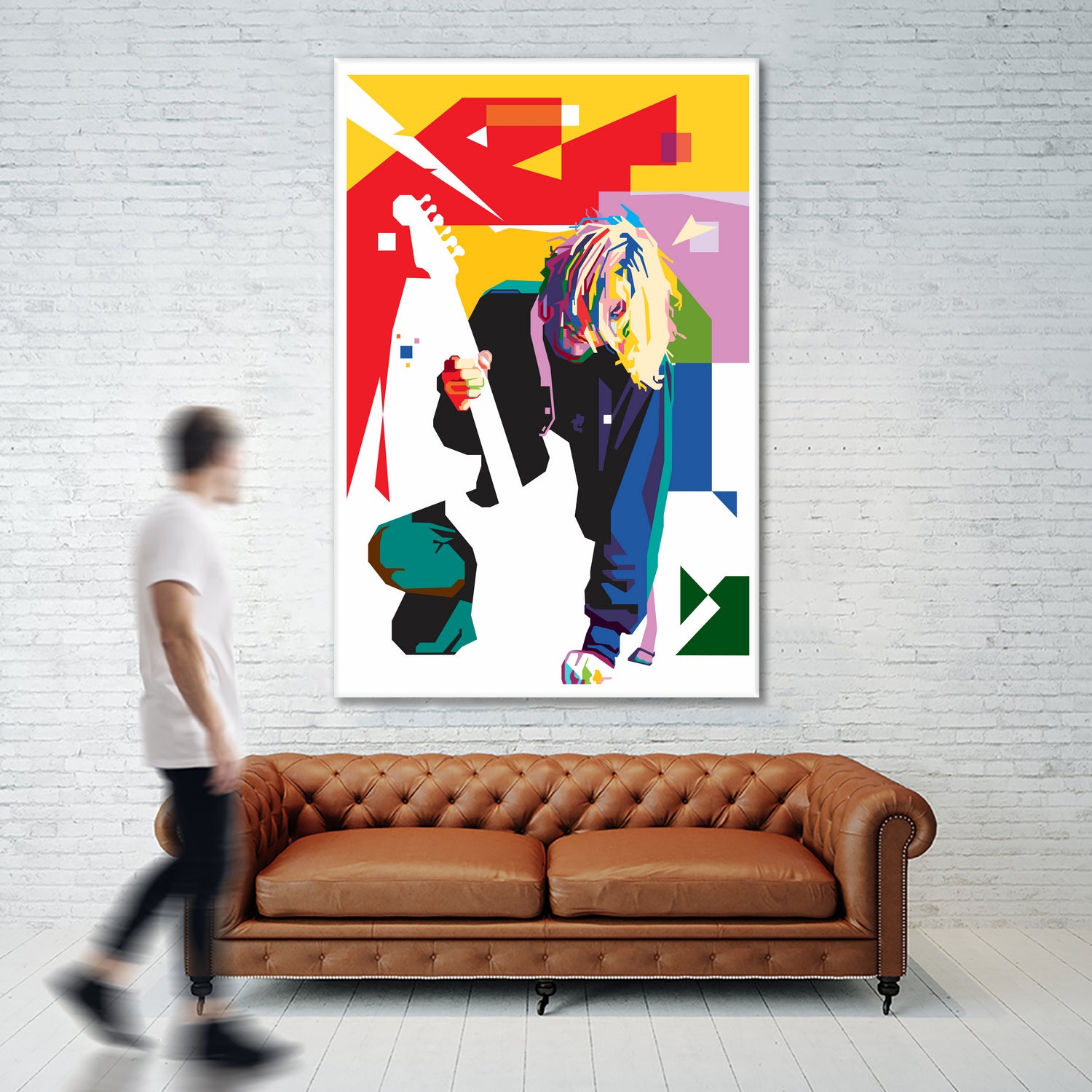 Kurt Cobain in WPAP Art by fajar gunawan on GIANT ART - white digital drawing