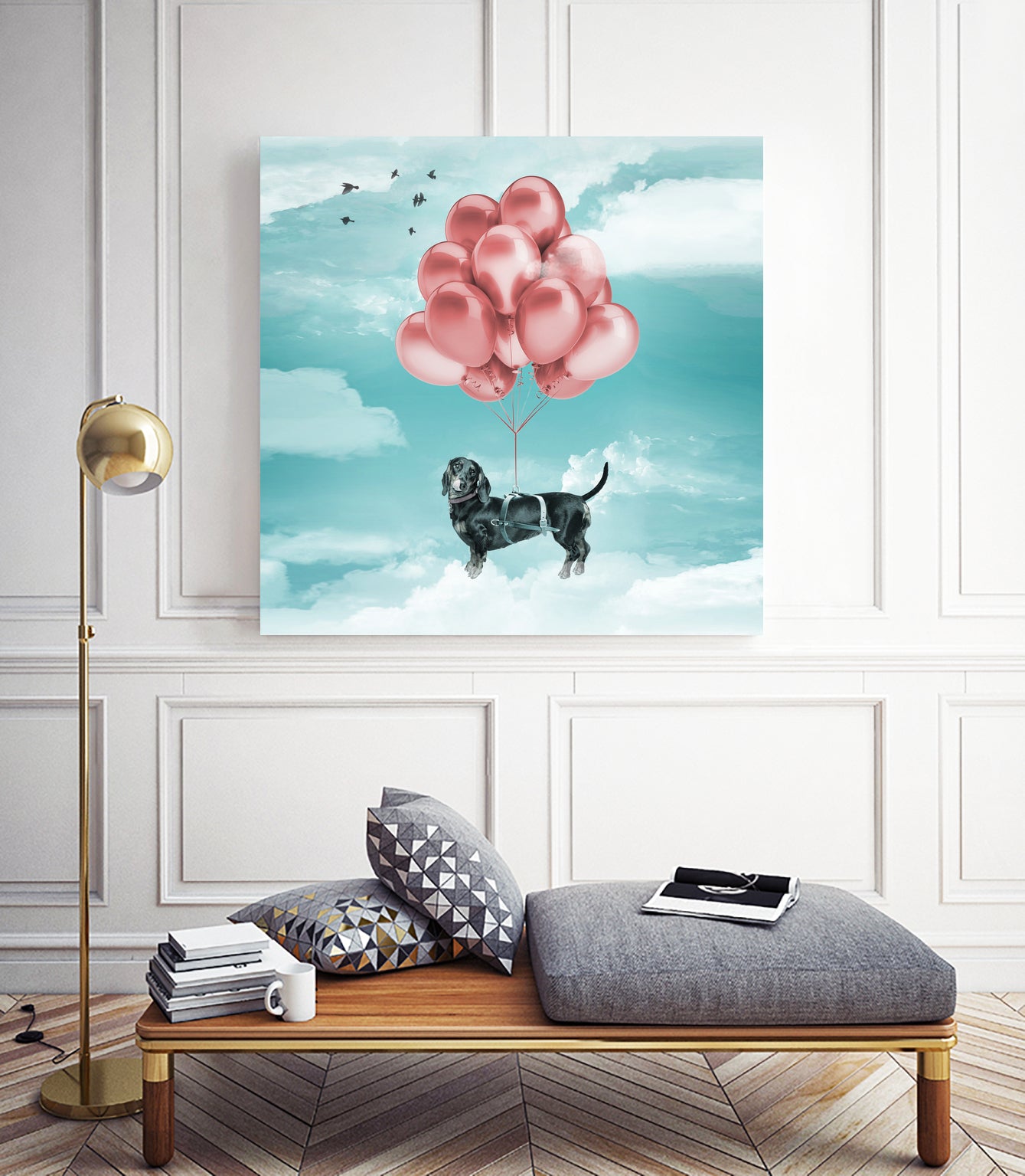 Dachshund Drift by Vin Zzep on GIANT ART - white digital drawing