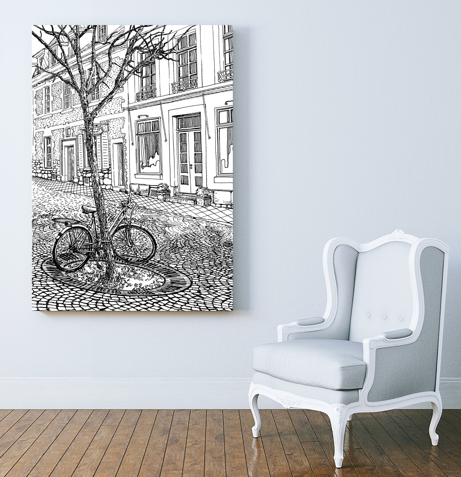 Aachen Bike by Evgenii Sarychev on GIANT ART - black photo illustration
