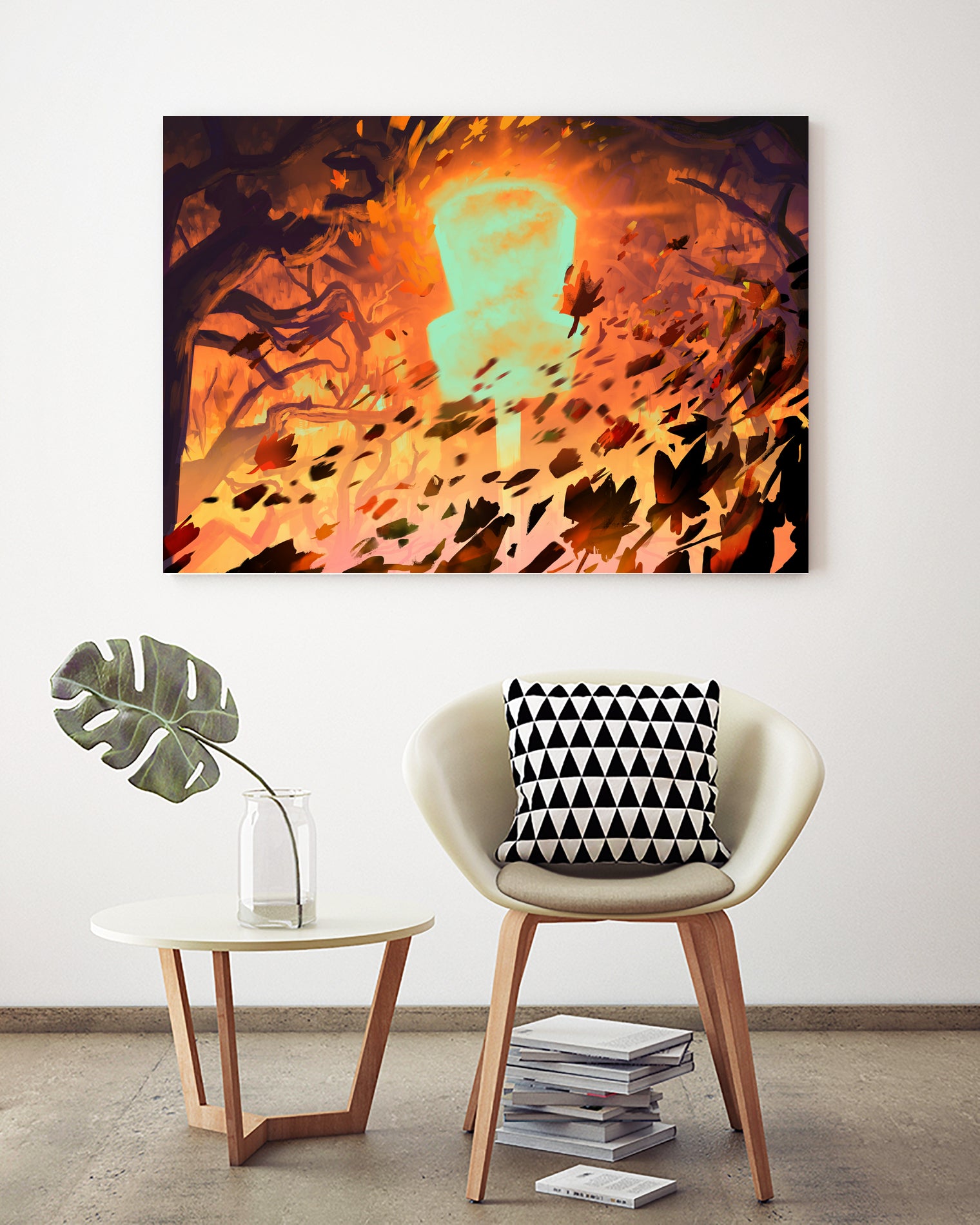 Foliage Storm by Mike Inscho on GIANT ART - orange digital painting