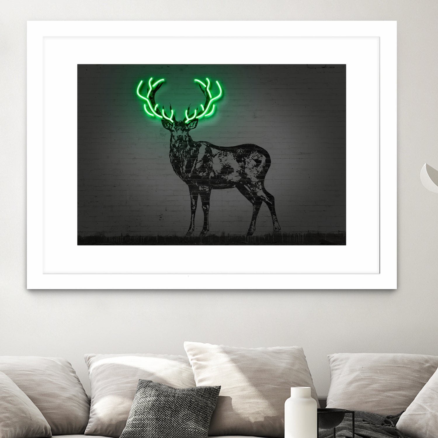 Deer by Octavian Mihai Mielu on GIANT ART - green digital drawing