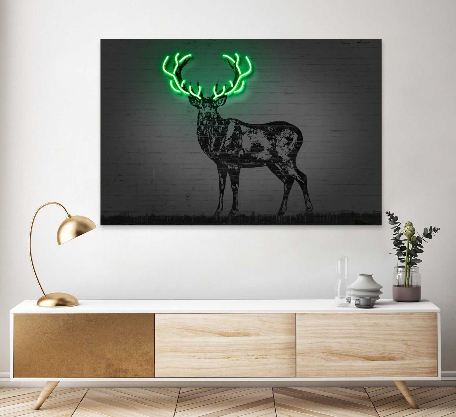 Deer by Octavian Mihai Mielu on GIANT ART - green digital drawing