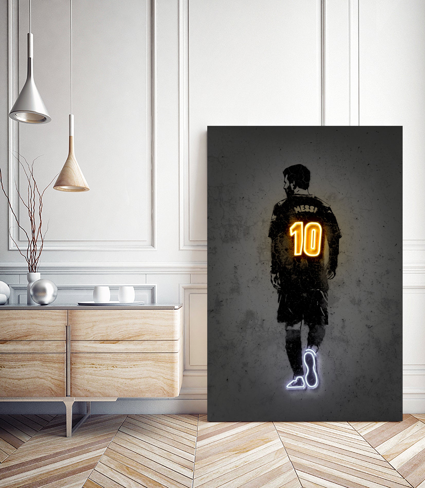 Messi by Octavian Mihai Mielu on GIANT ART - yellow digital drawing