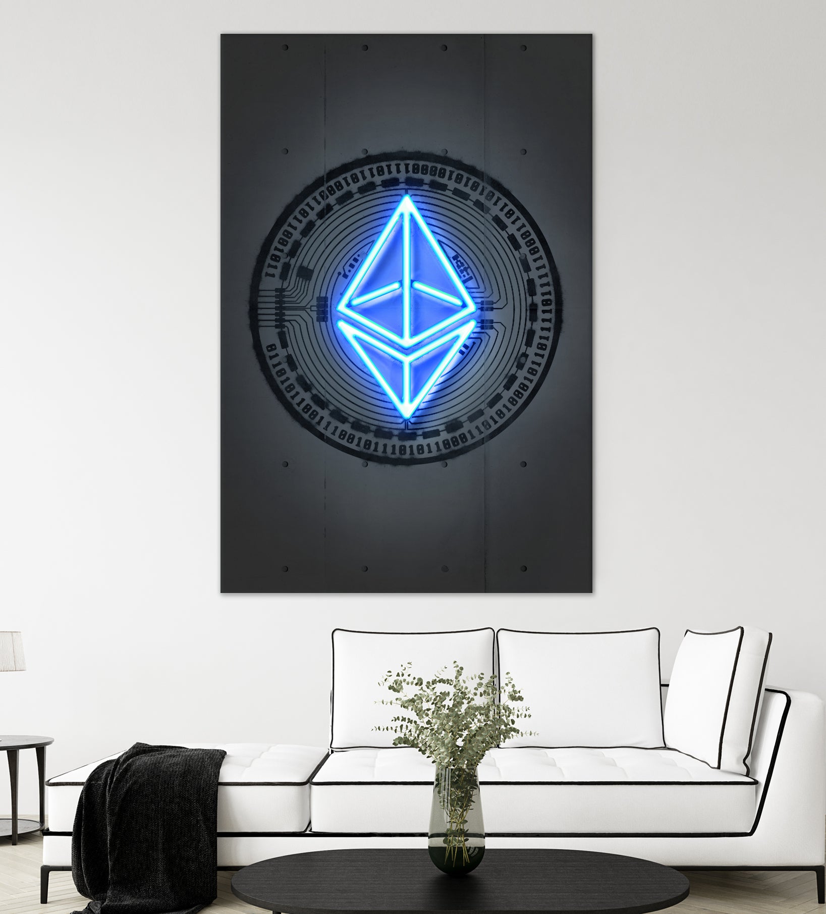 Ethereum by Octavian Mihai Mielu on GIANT ART - blue digital drawing