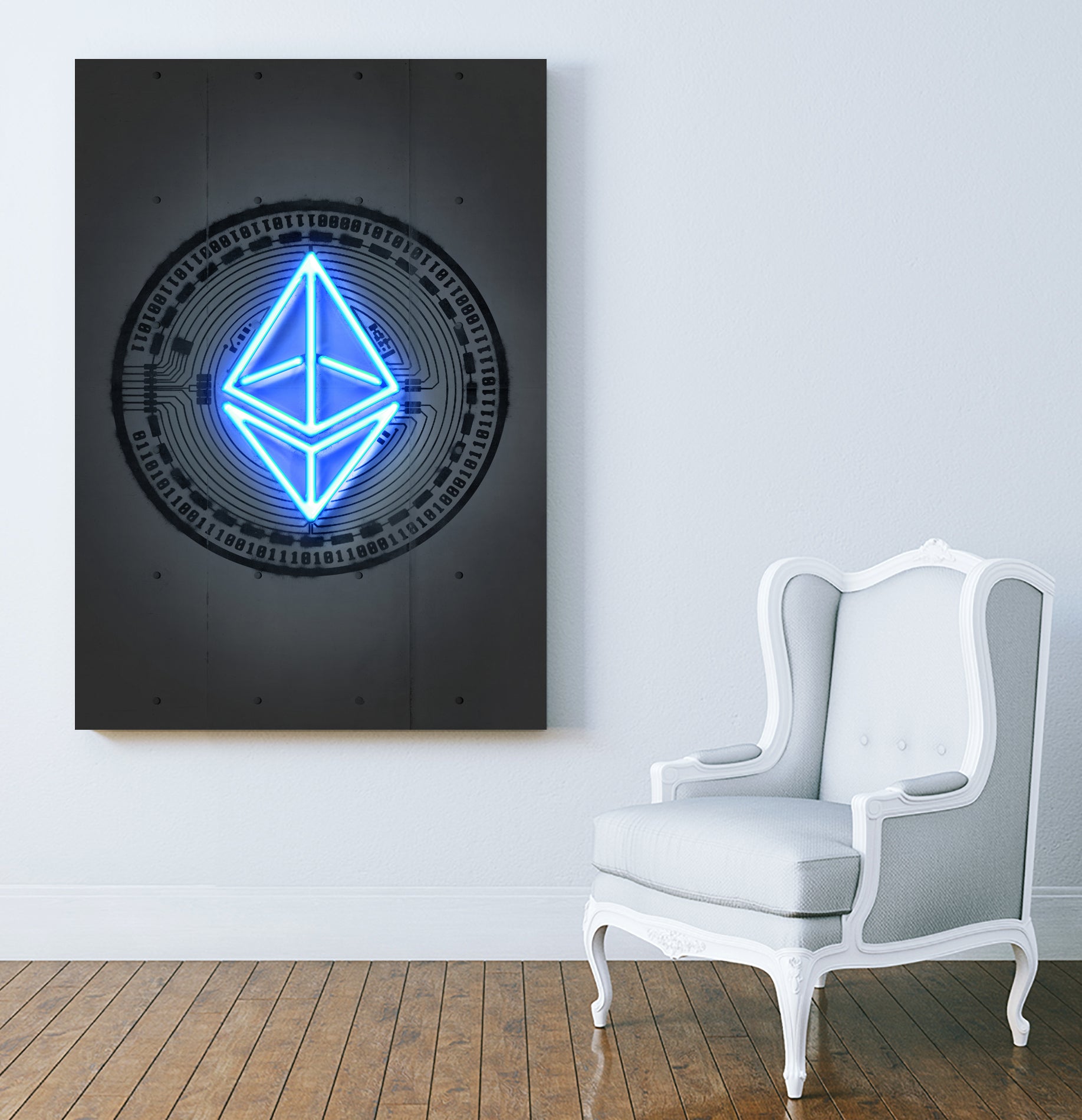 Ethereum by Octavian Mihai Mielu on GIANT ART - blue digital drawing