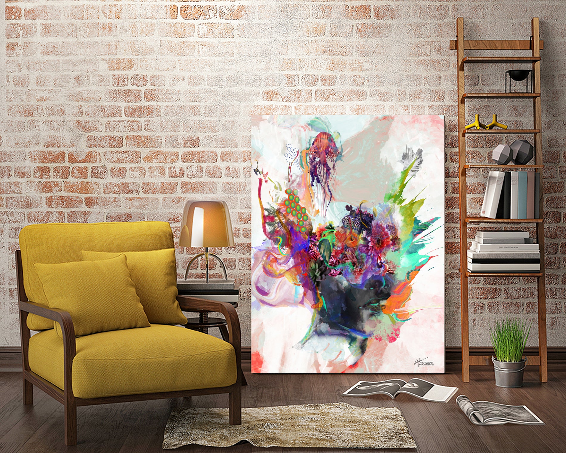 Awake by Archan Nair on GIANT ART - orange digital painting