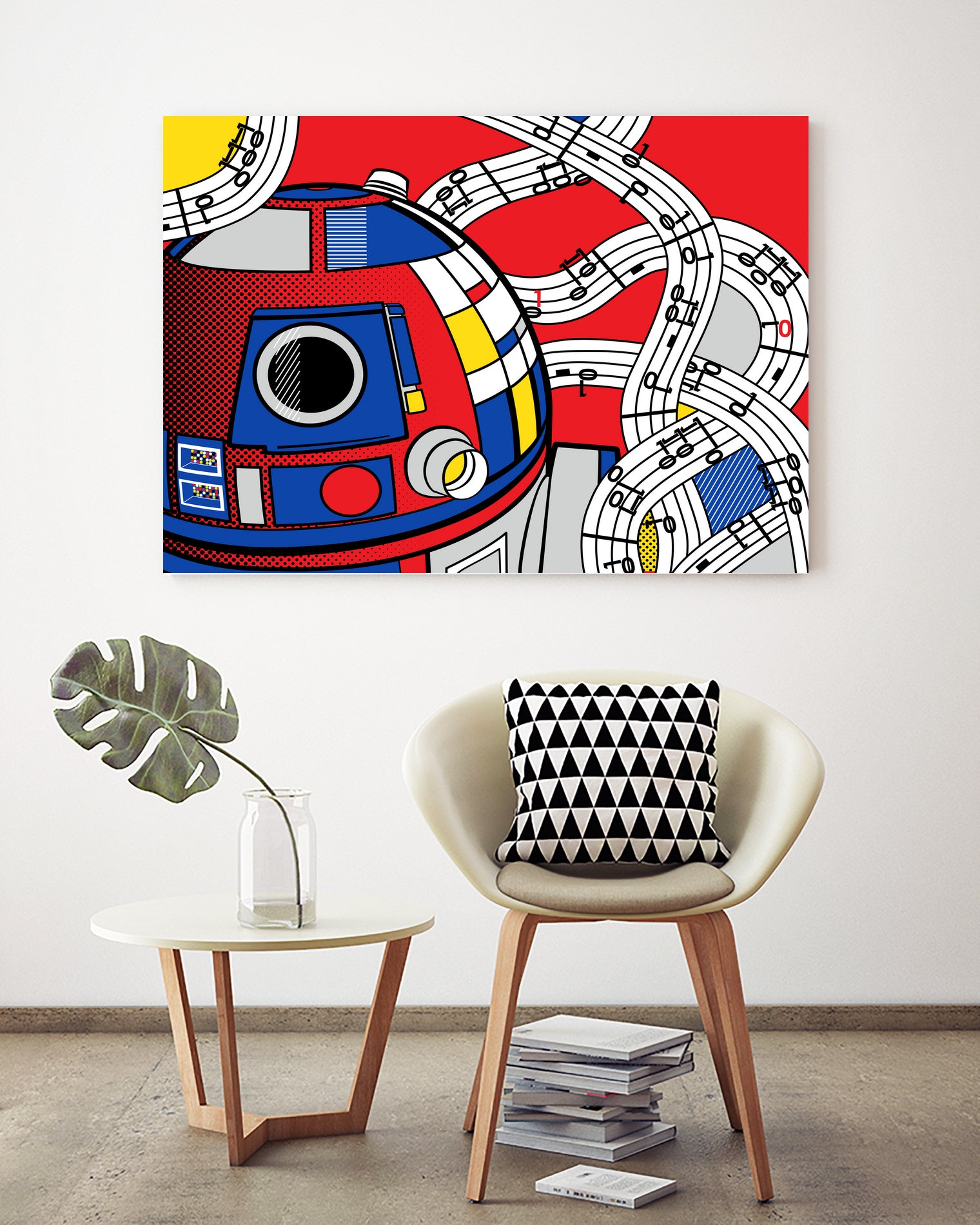 Star Wars Pop Art - R2D2 Abstract by Thomas Bergmann on GIANT ART - red digital painting