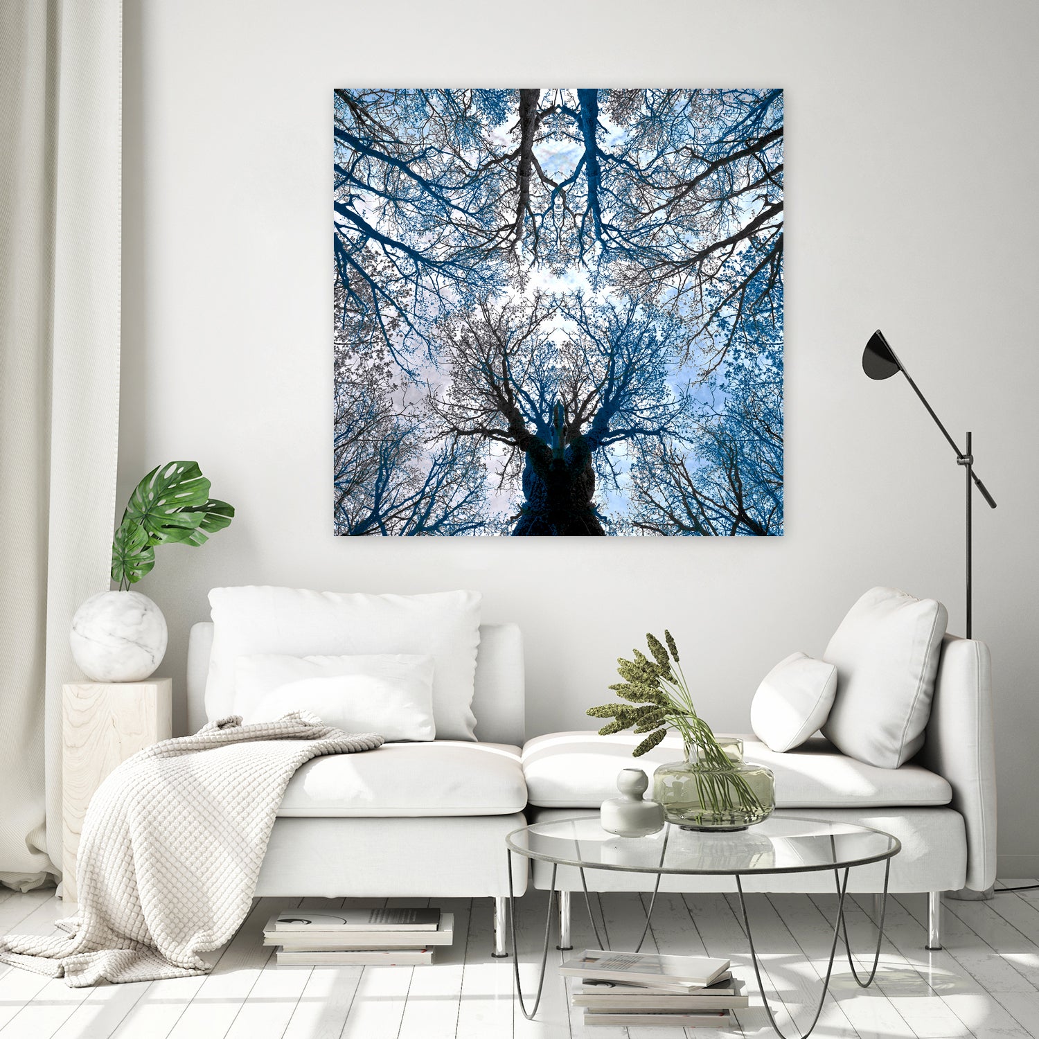 Meditative power of forest by SILVIA WISCHEROPP on GIANT ART - blue photo illustration