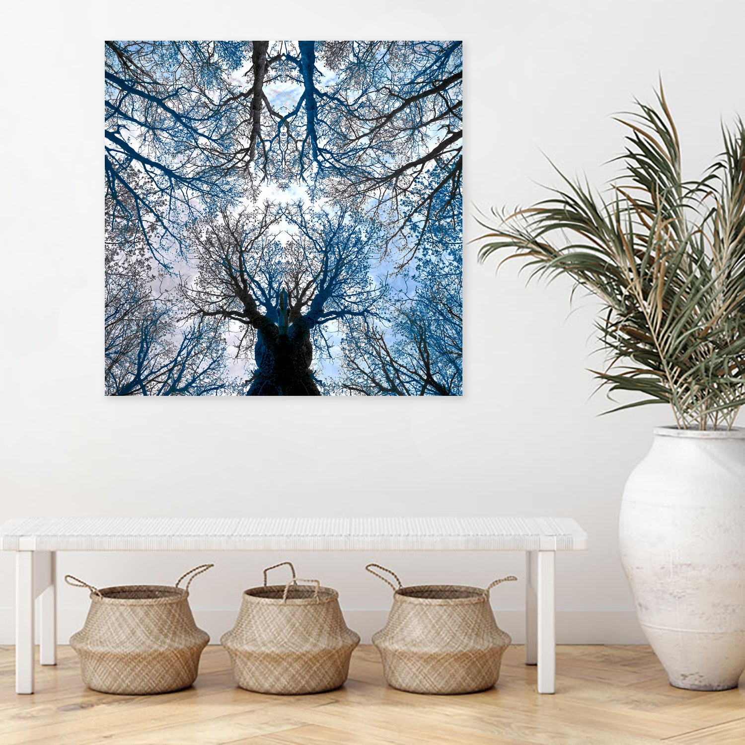Meditative power of forest by SILVIA WISCHEROPP on GIANT ART - blue photo illustration