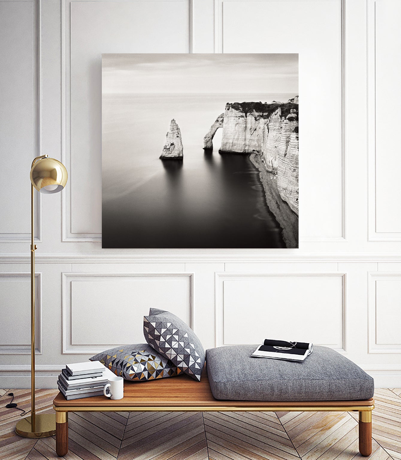 Falaise d'Aval Etretat Study I by Rafal Krol on GIANT ART - black photo illustration
