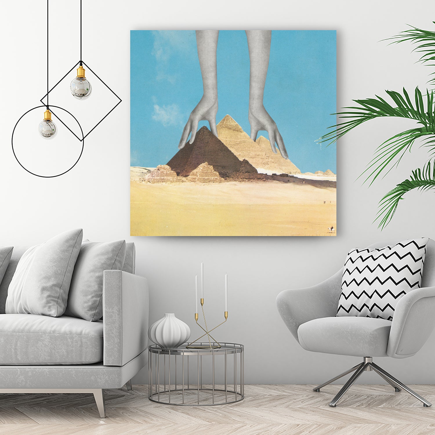 The Surprising Truth About How the Pyramids Were Built by Sammy Slabbinck on GIANT ART - yellow photo illustration