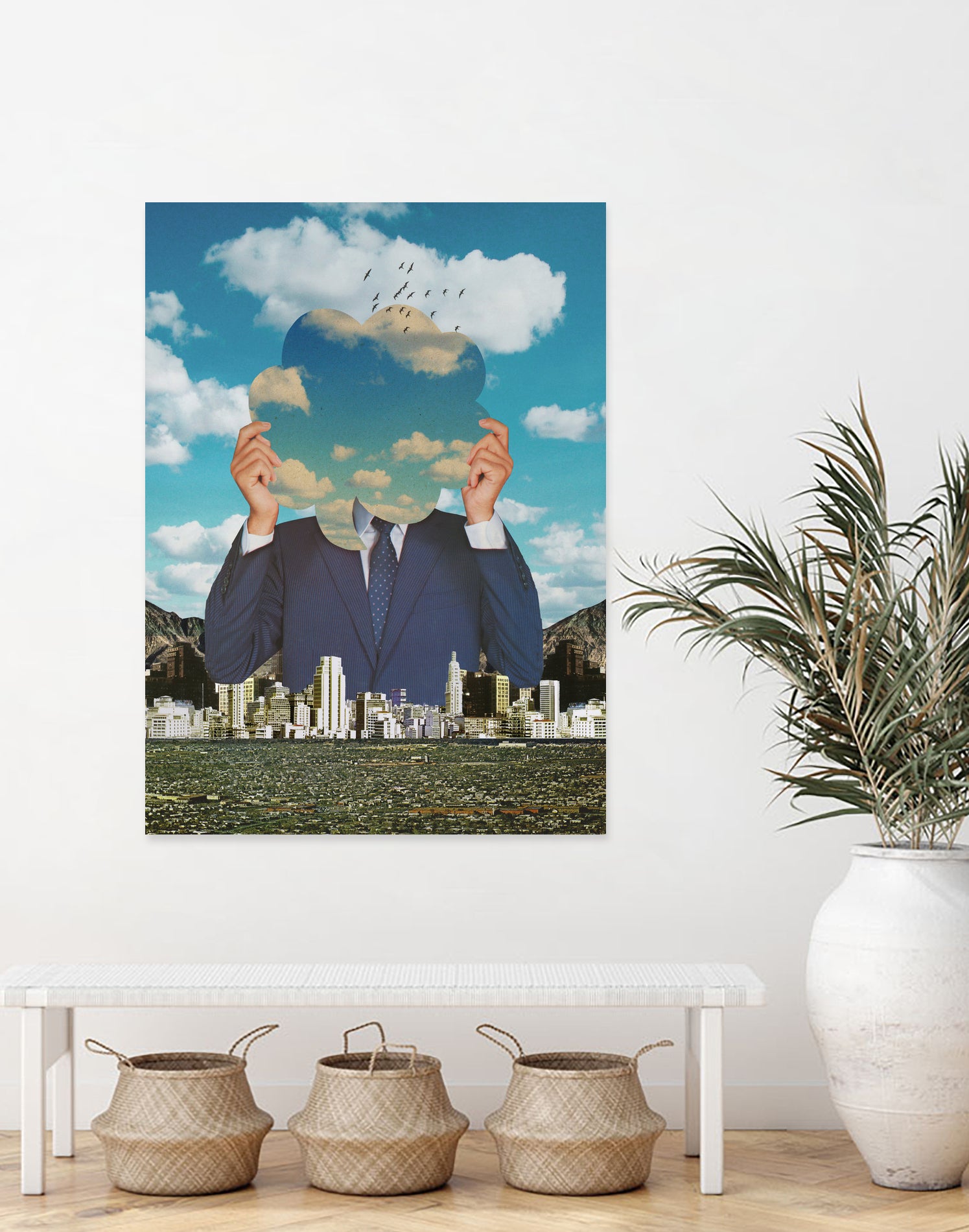 The Cloud Catcher by Sammy Slabbinck on GIANT ART - blue photo illustration