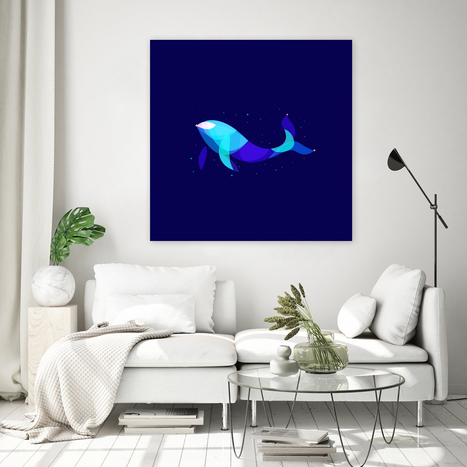 Space Whale by Ilya Shapko on GIANT ART - blue character design