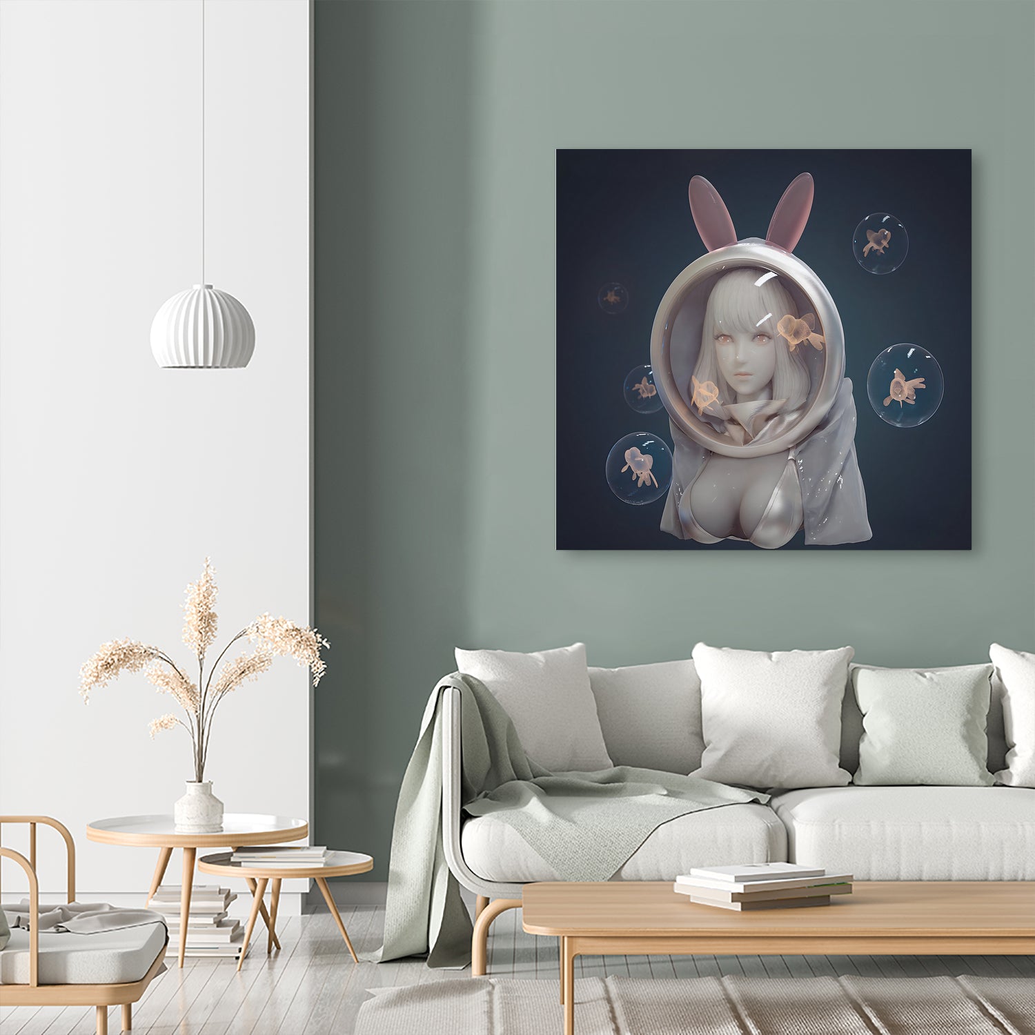 Maiden of the Depths by Yi Ou on GIANT ART - white 3d art