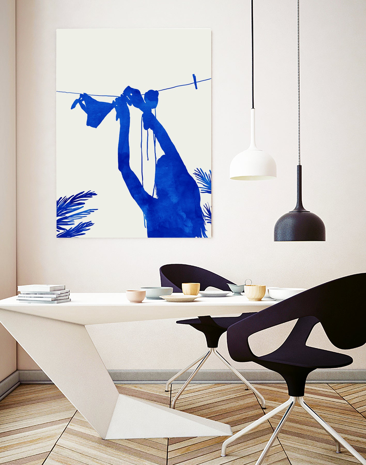 Blue Nude Vacay Matisse by Uma Gokhale on GIANT ART - blue digital painting
