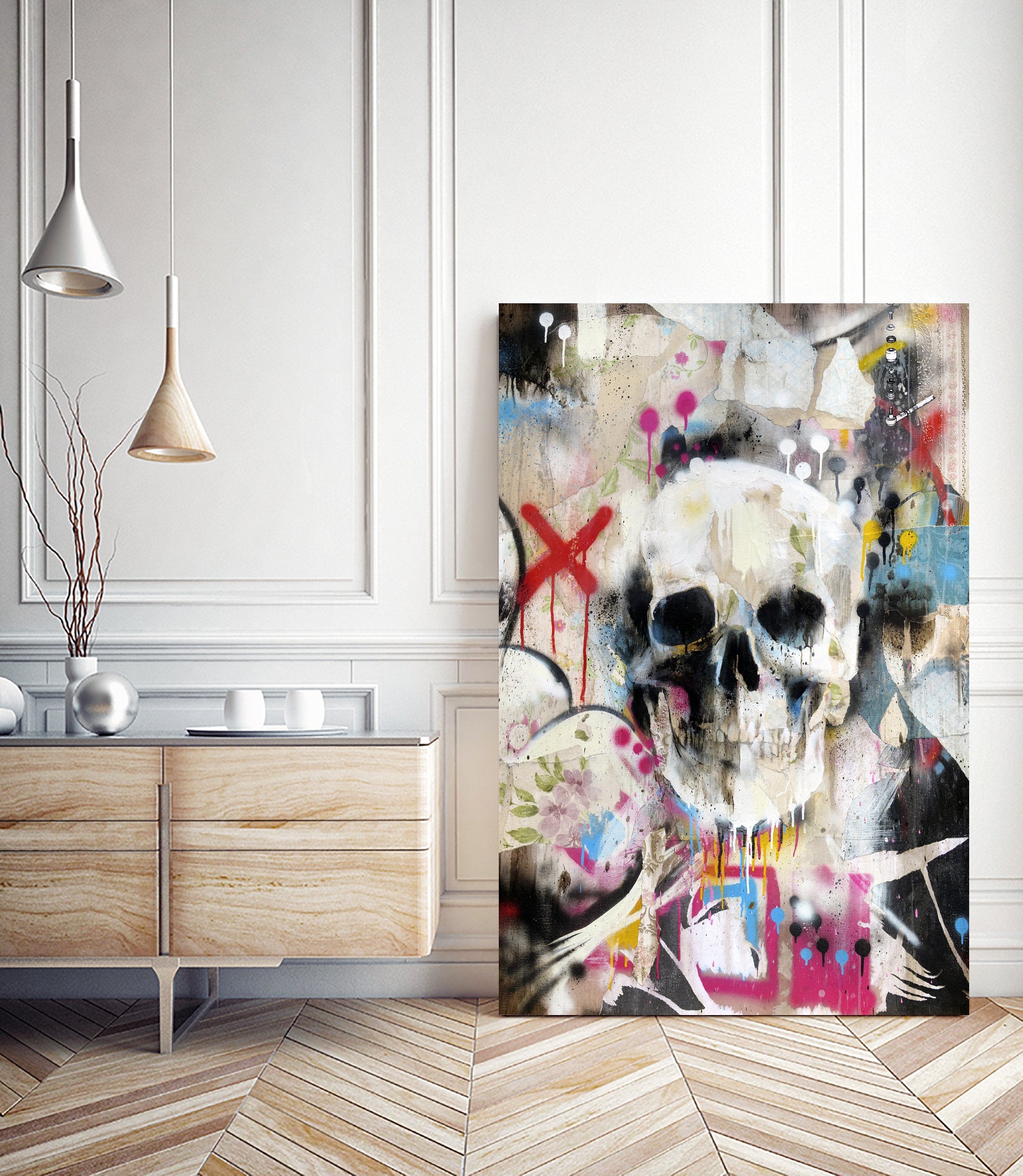 SKULL by Andrew Turner on GIANT ART - red mixed media