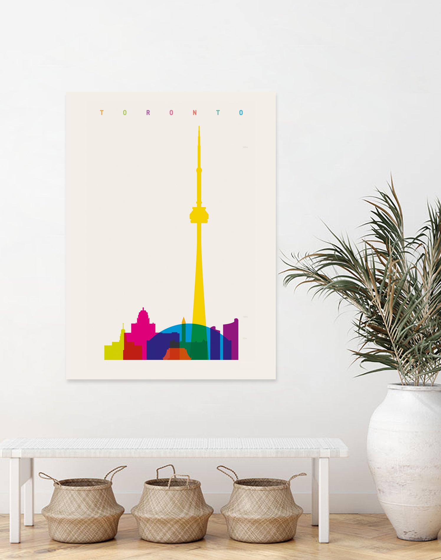 Shapes of Toronto by Yoni Alter on GIANT ART - yellow digital drawing