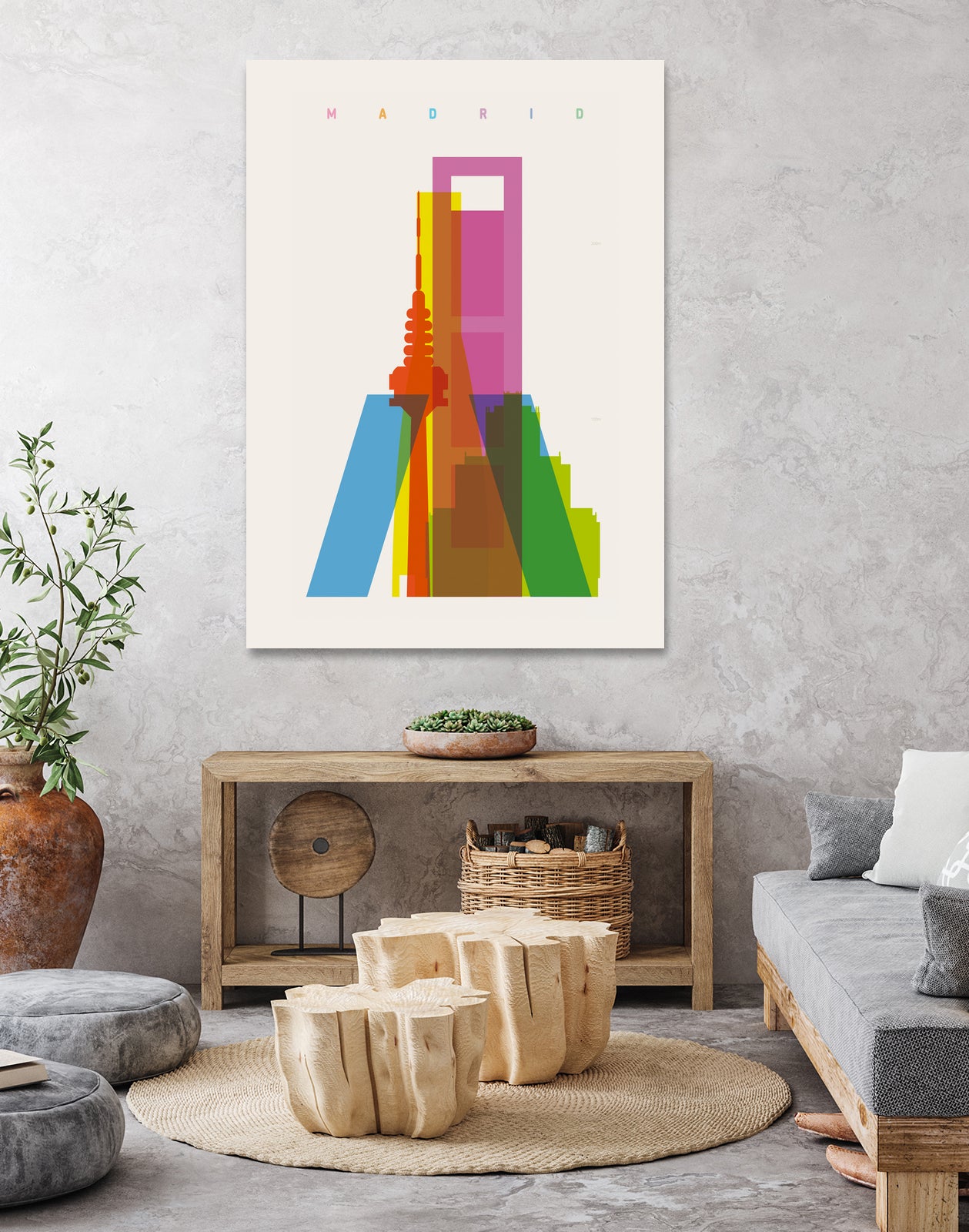 Shapes of Madrid by Yoni Alter on GIANT ART - photo illustration