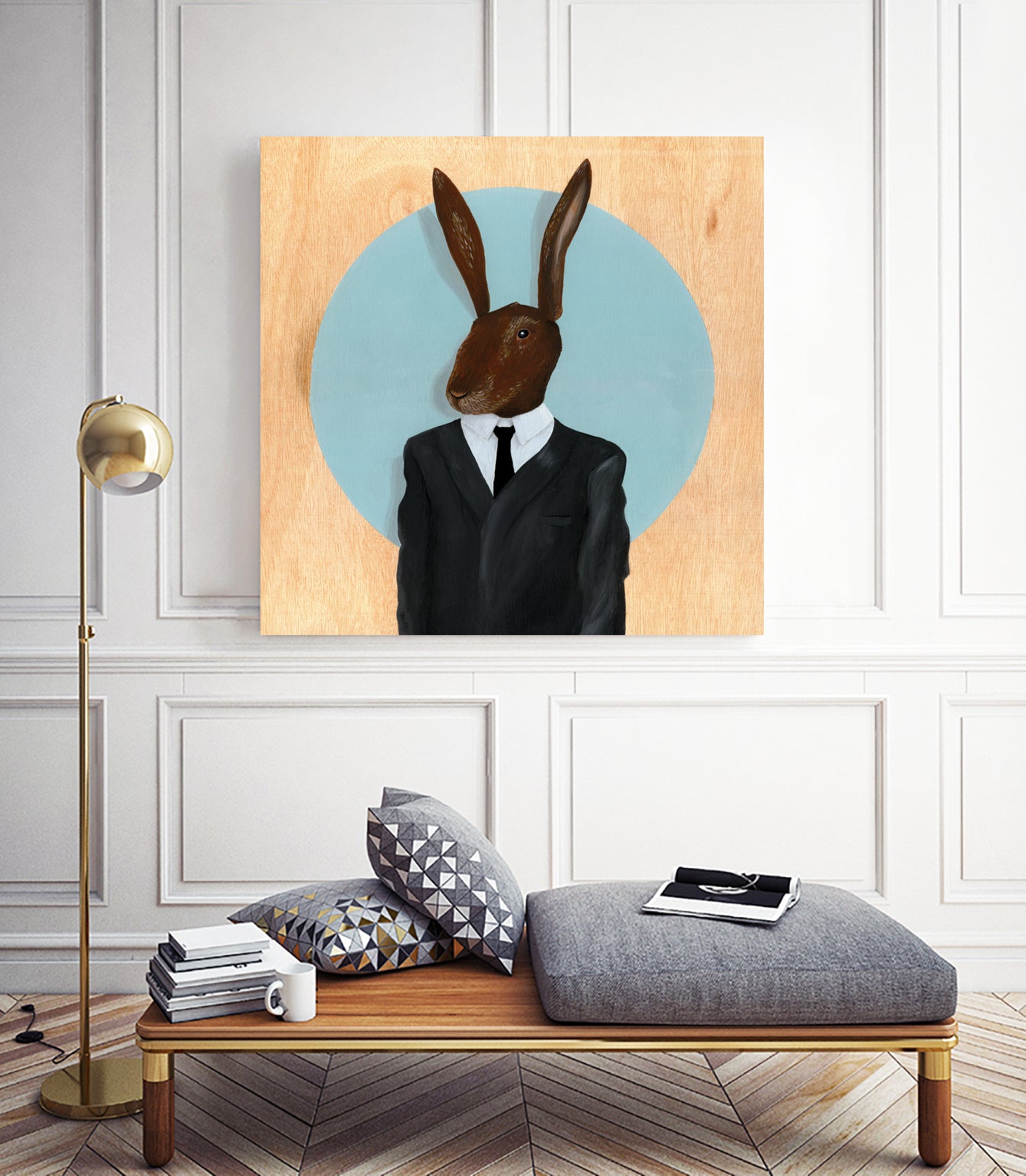 David Lynch - Rabbit by Andrew Turner on GIANT ART - blue mixed media