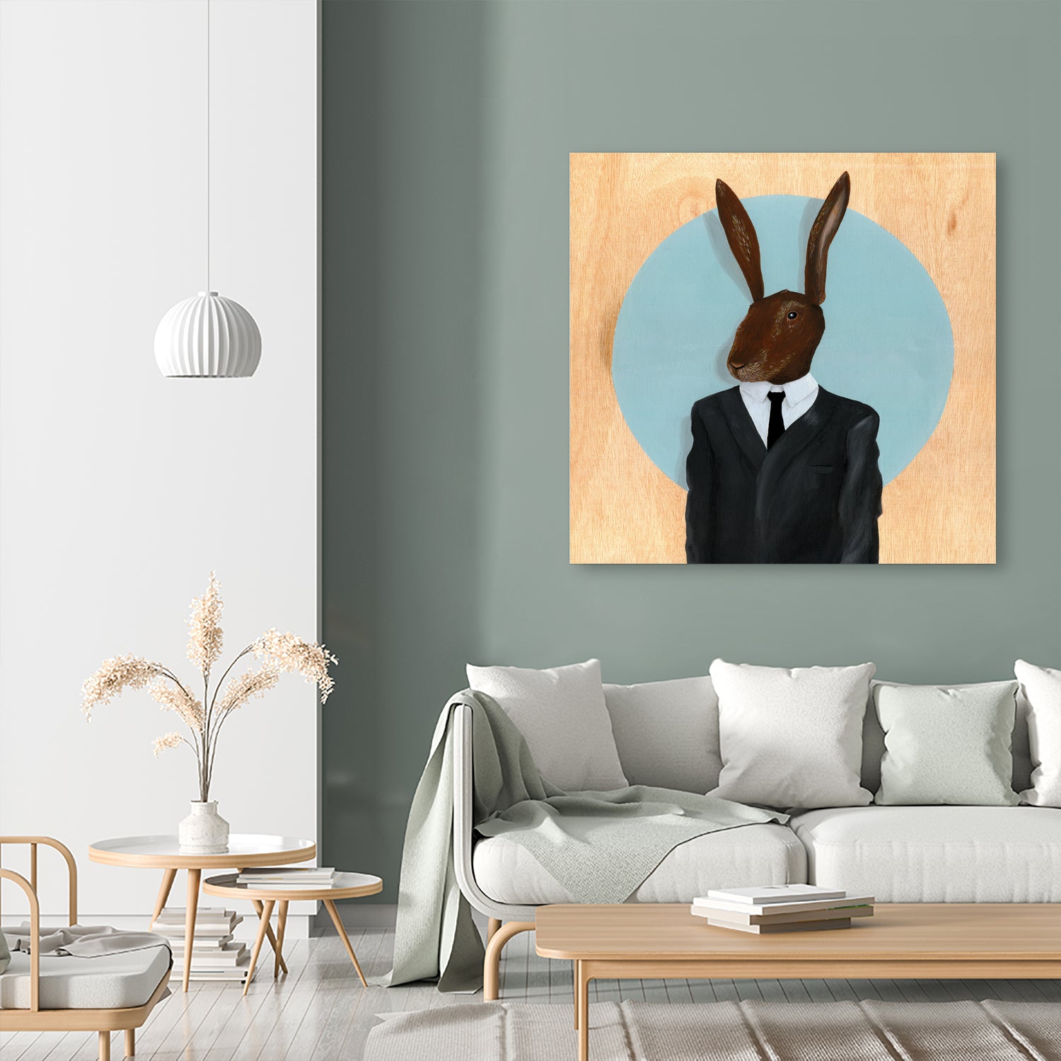 David Lynch - Rabbit by Andrew Turner on GIANT ART - blue mixed media