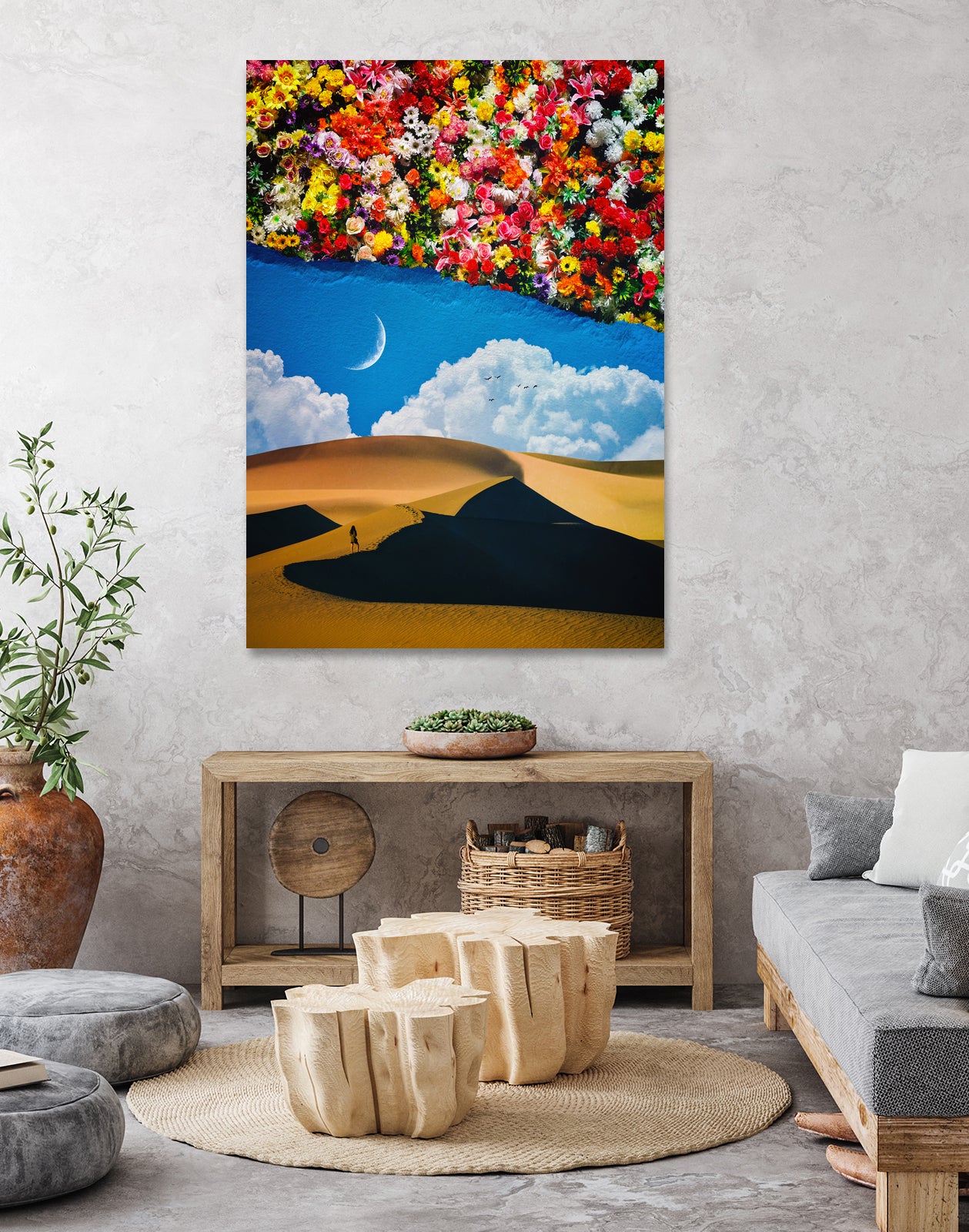 A Desert Full Of Flowers by Seam Less on GIANT ART - black photo manipulation