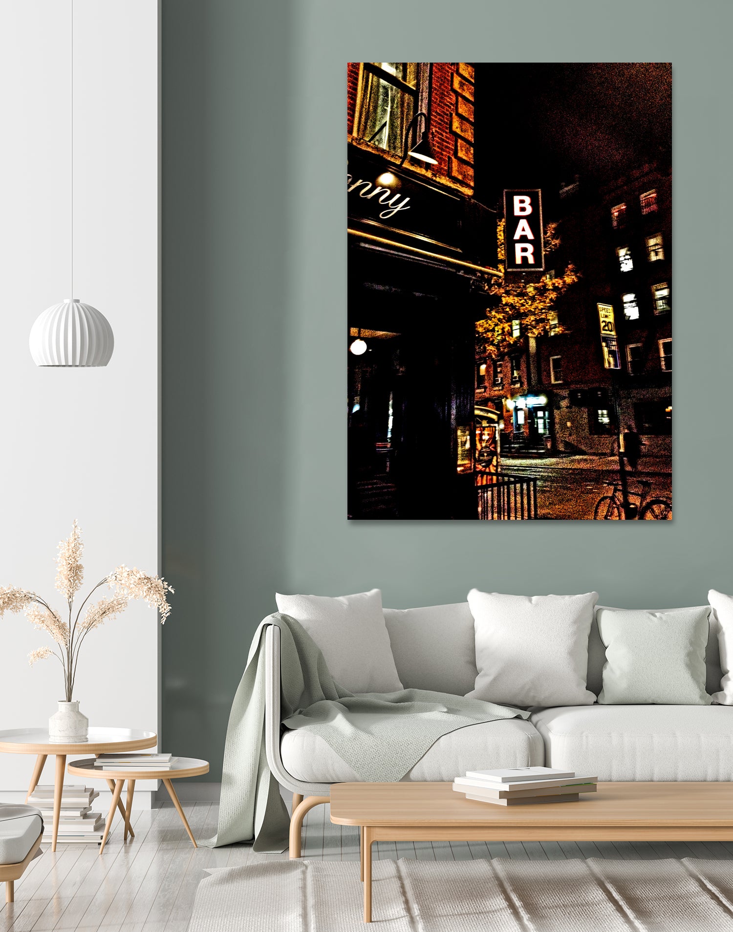 bar sign east village by Anthony Knott on GIANT ART - black photo manipulation