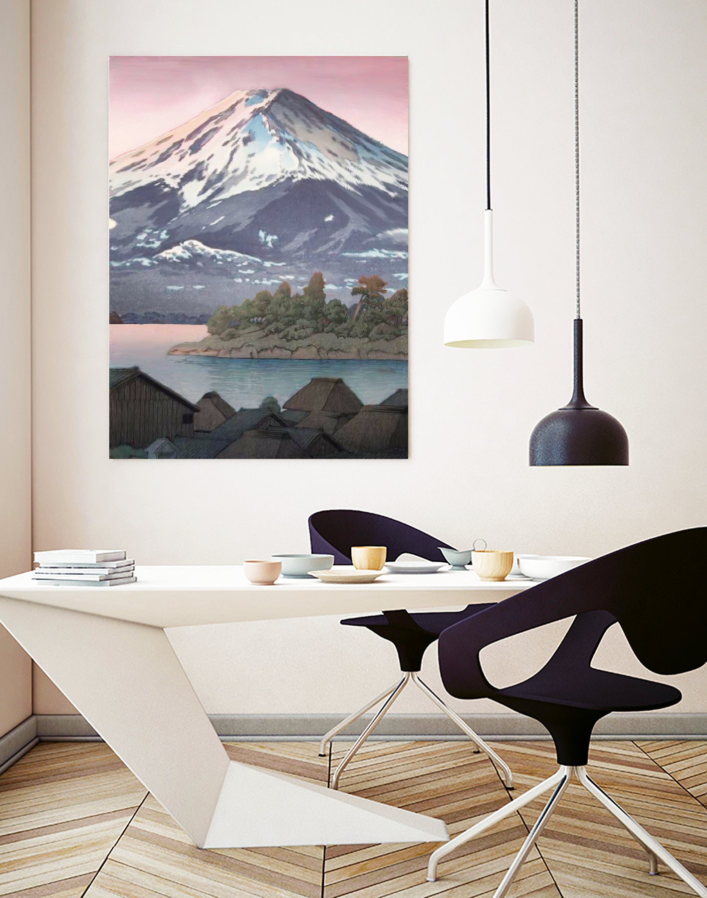 The Kawaguchi Trail - 5000px by Guillermo de Llera Blanes on GIANT ART - pink digital painting