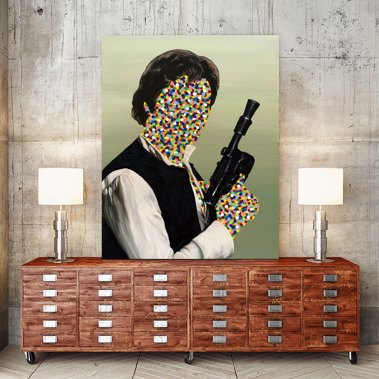 Rebel Scum 01 by Andrew Turner on GIANT ART - green mixed media