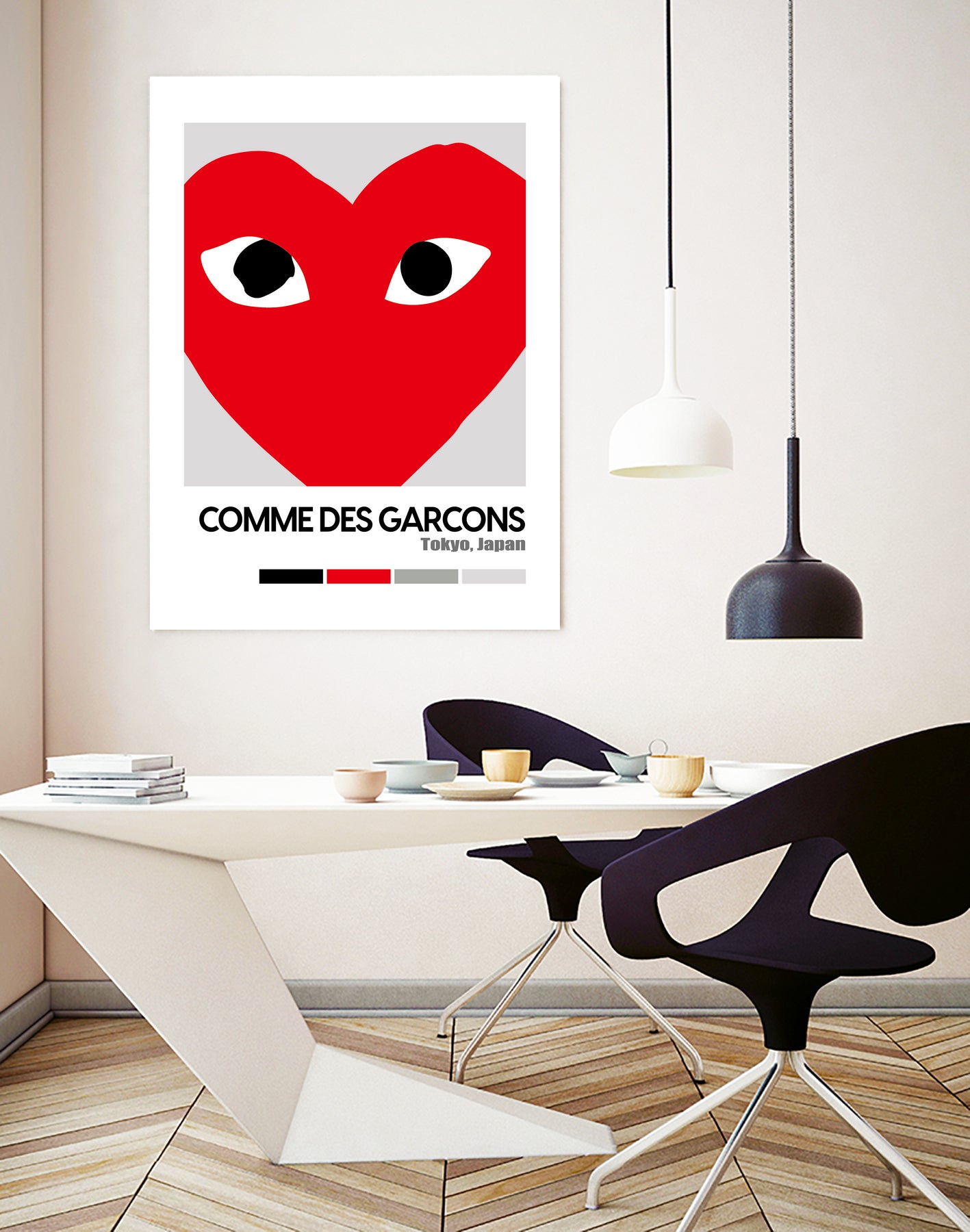 Red Hearts Eyes Hypebeast Luxury Fashion Poster by XingChen Lu on GIANT ART - red typography