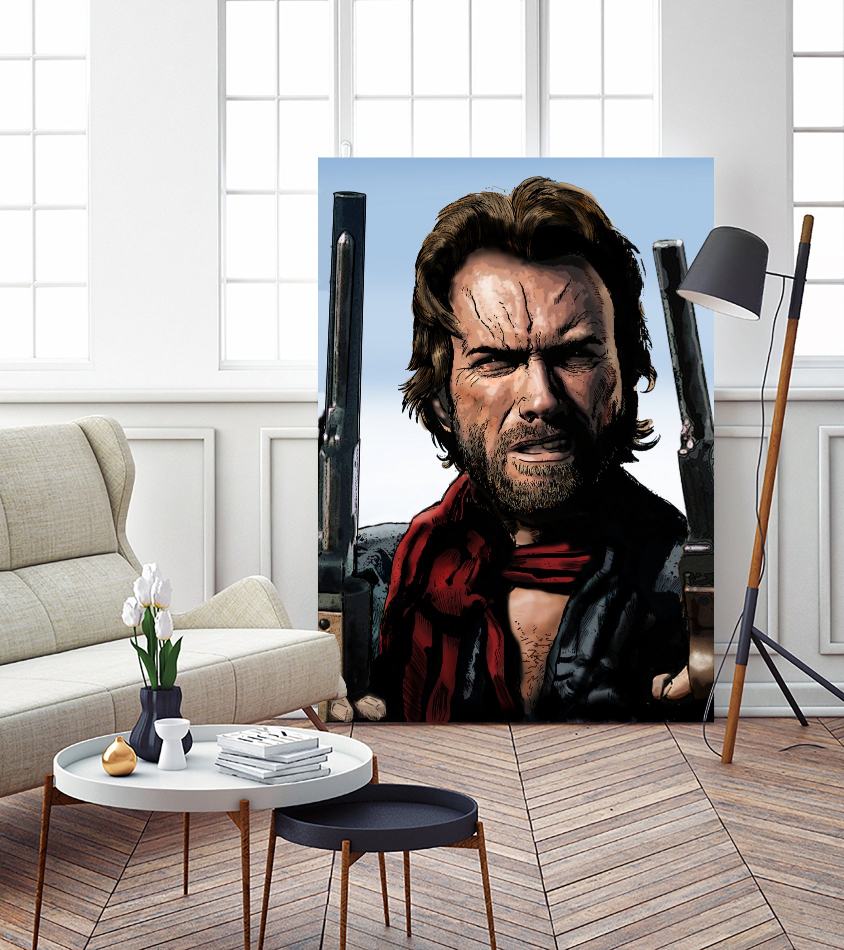 Clint Eastwood - The Outlaw Josey Wales by Dan Avenell on GIANT ART - brown mixed media