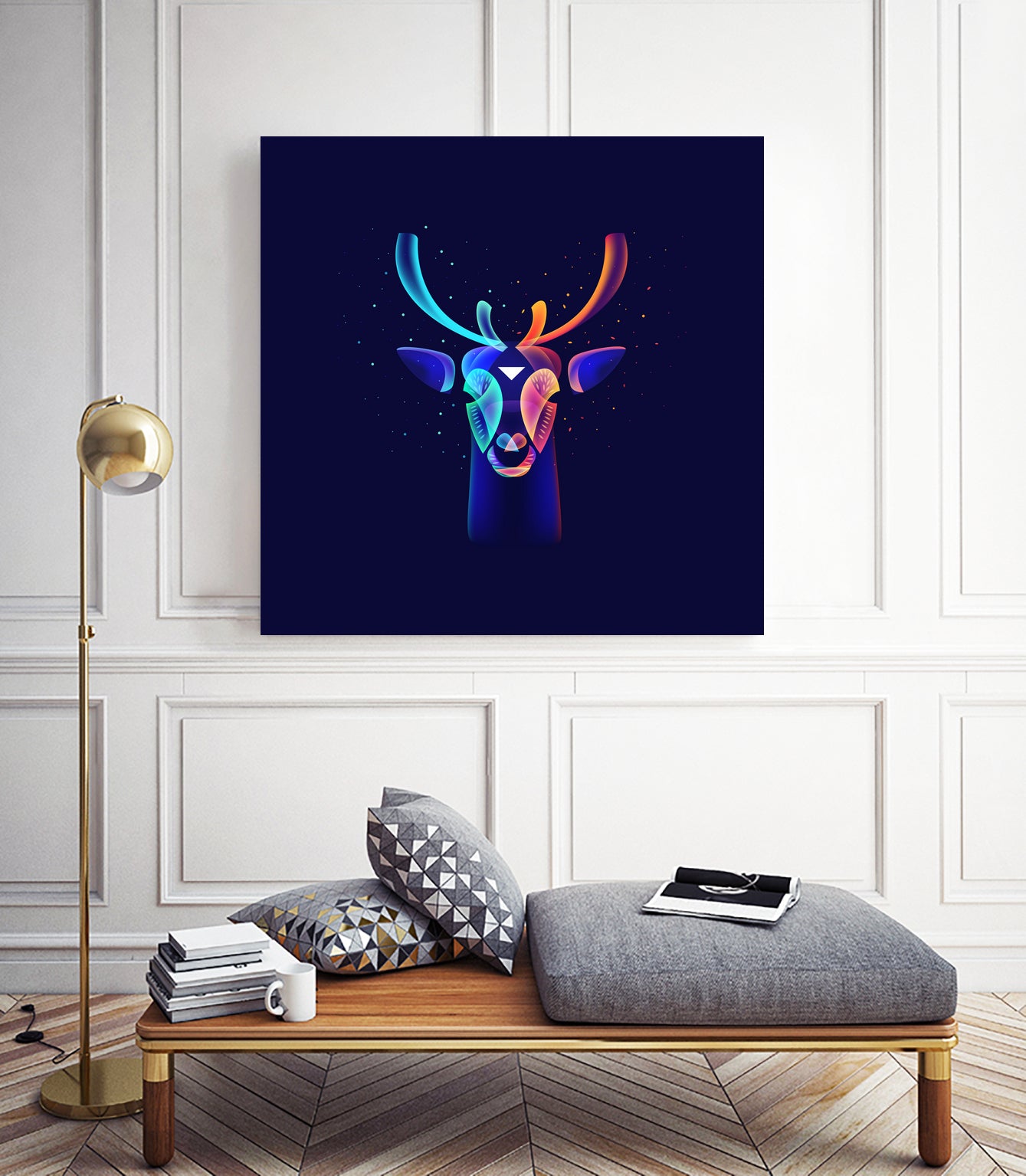 fantasy night (snow & warm lights) by Ilya Shapko on GIANT ART - blue character design