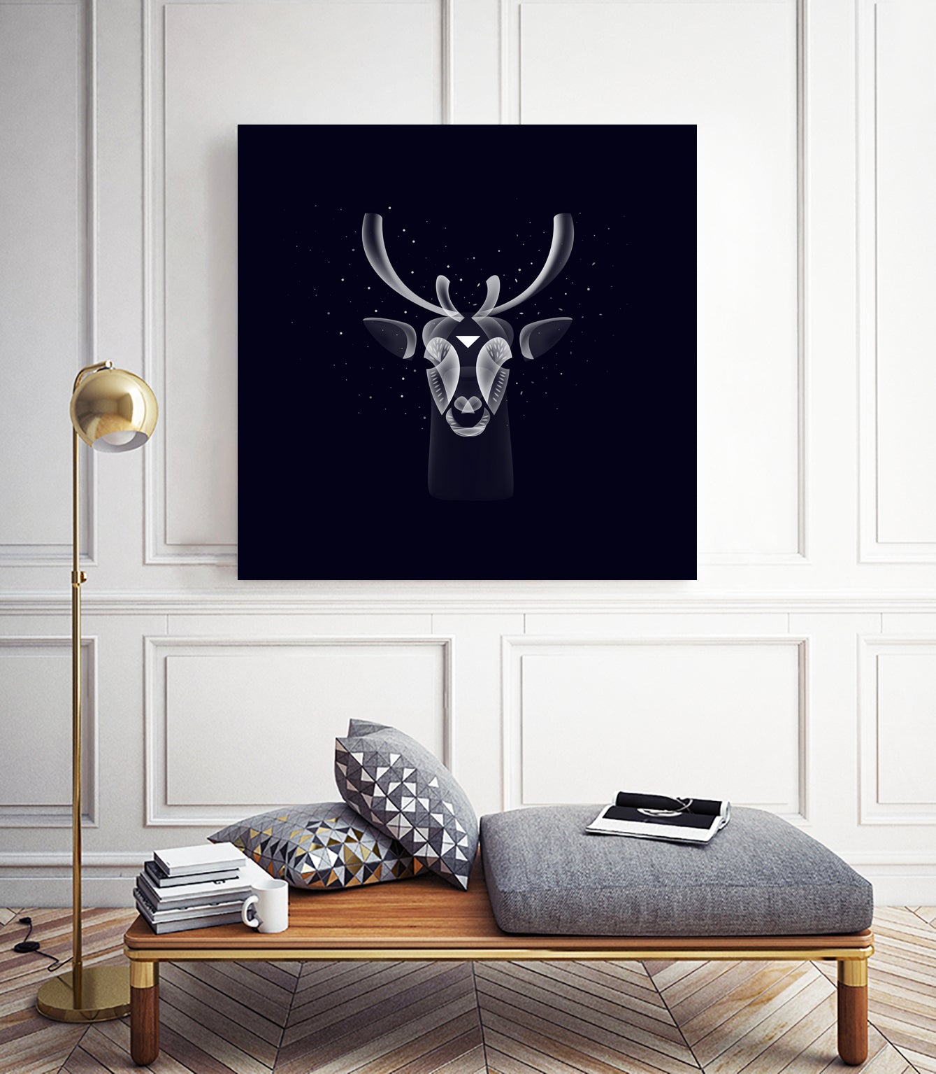 Silver reindeer by Ilya Shapko on GIANT ART - gray character design