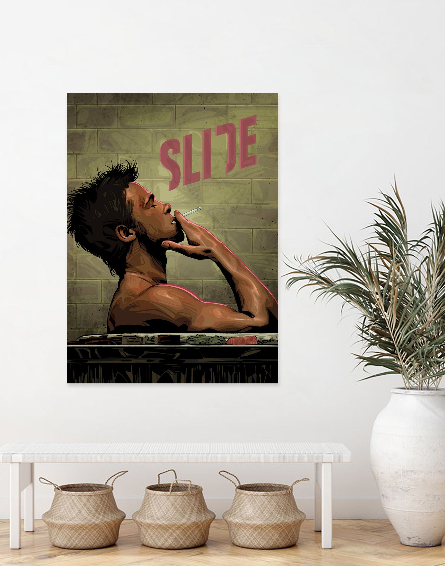 Fight Club Slide by Nikita Abakumov on GIANT ART - gray digital painting