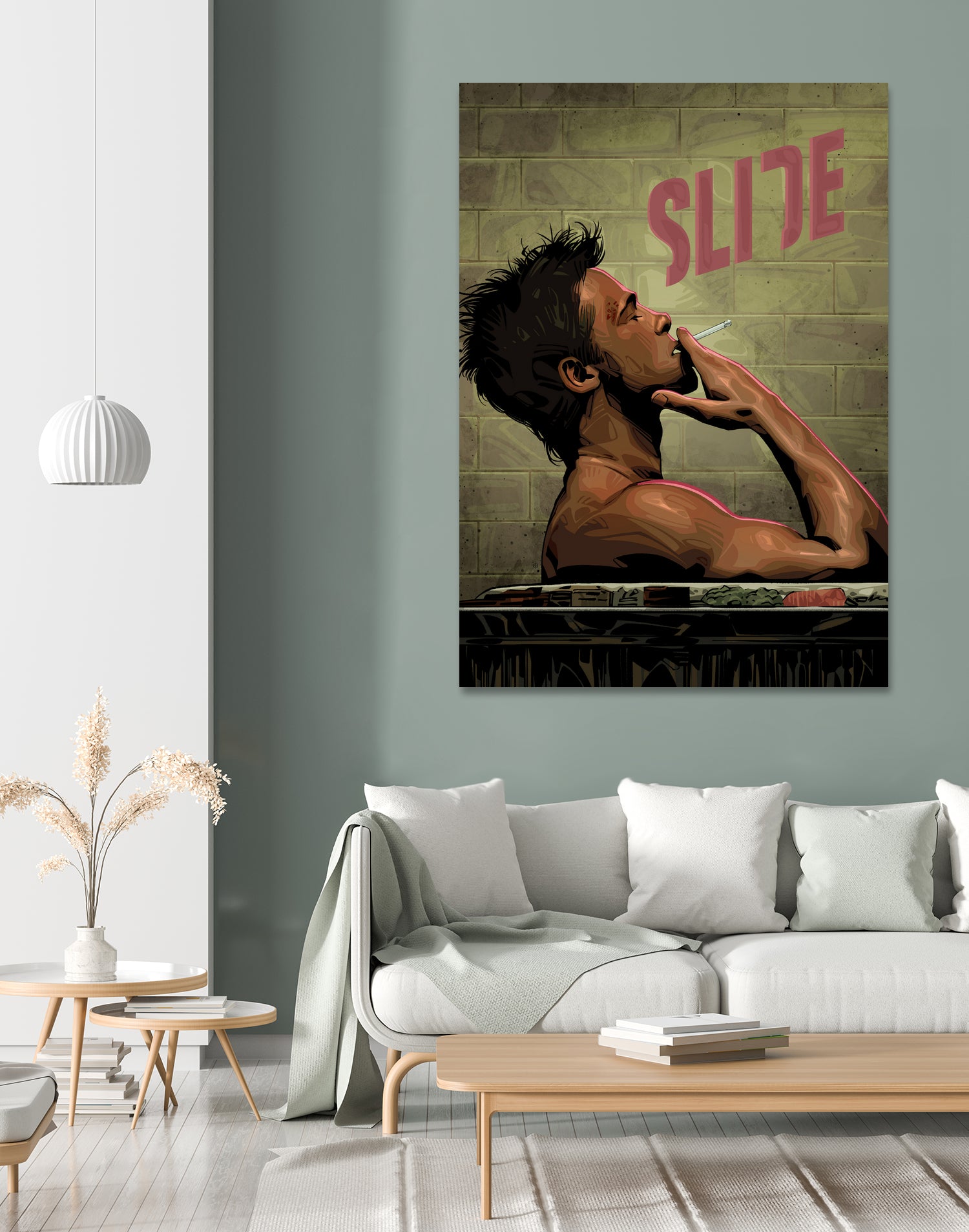 Fight Club Slide by Nikita Abakumov on GIANT ART - gray digital painting