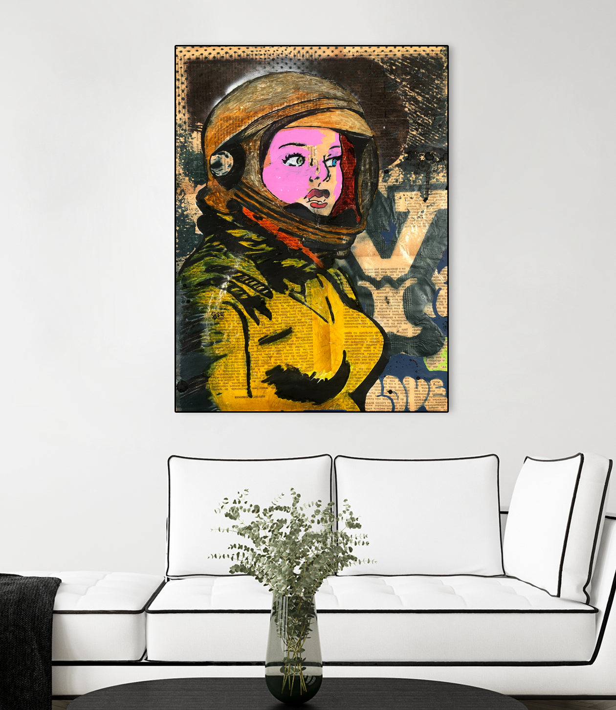 Astronaut | Graffiti | Pop art | Street-art aesthetics by TULIO ALMEIDA on GIANT ART - orange mixed media