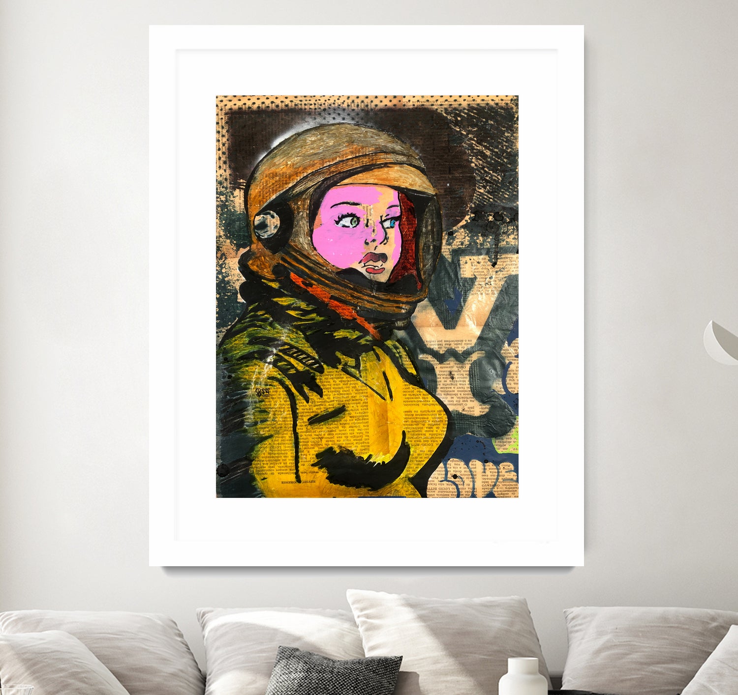 Astronaut | Graffiti | Pop art | Street-art aesthetics by TULIO ALMEIDA on GIANT ART - orange mixed media