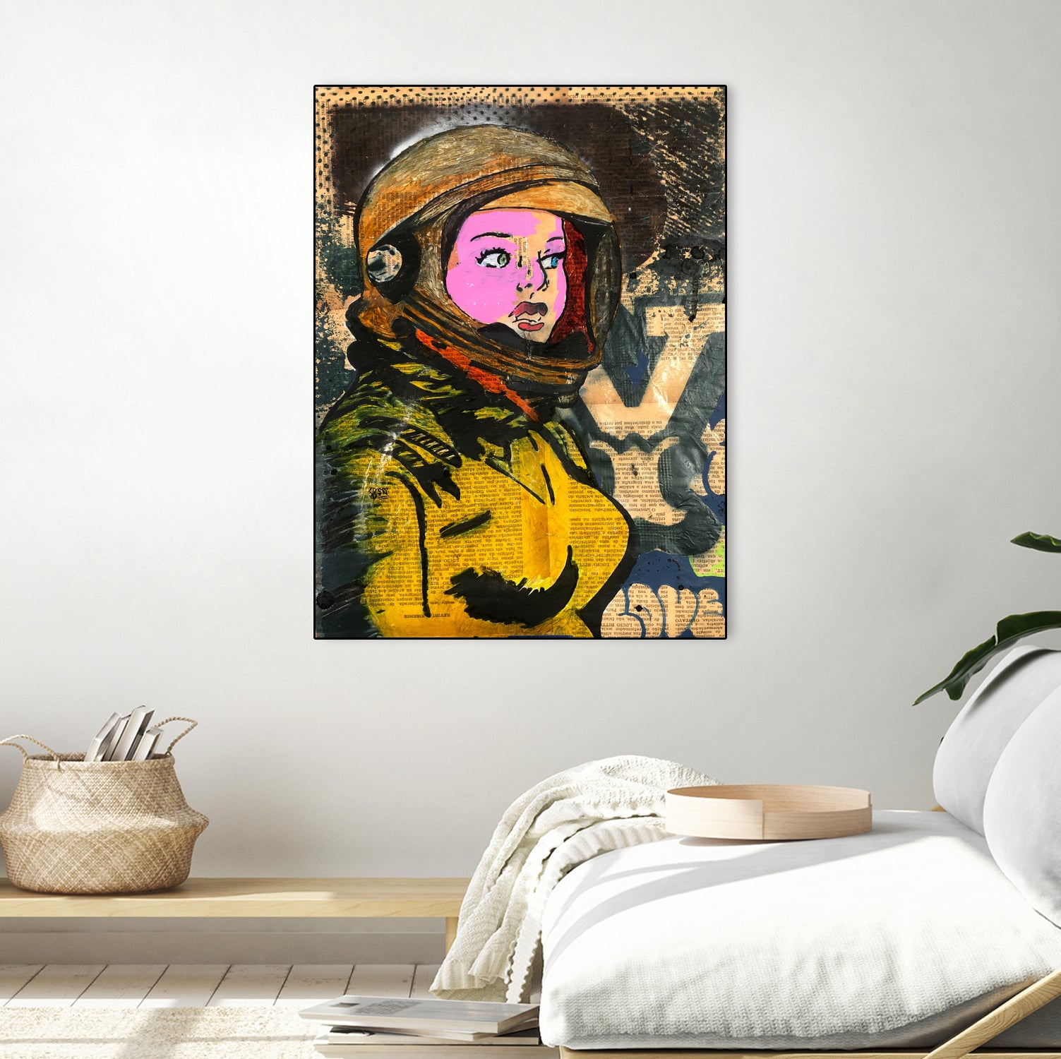 Astronaut | Graffiti | Pop art | Street-art aesthetics by TULIO ALMEIDA on GIANT ART - orange mixed media