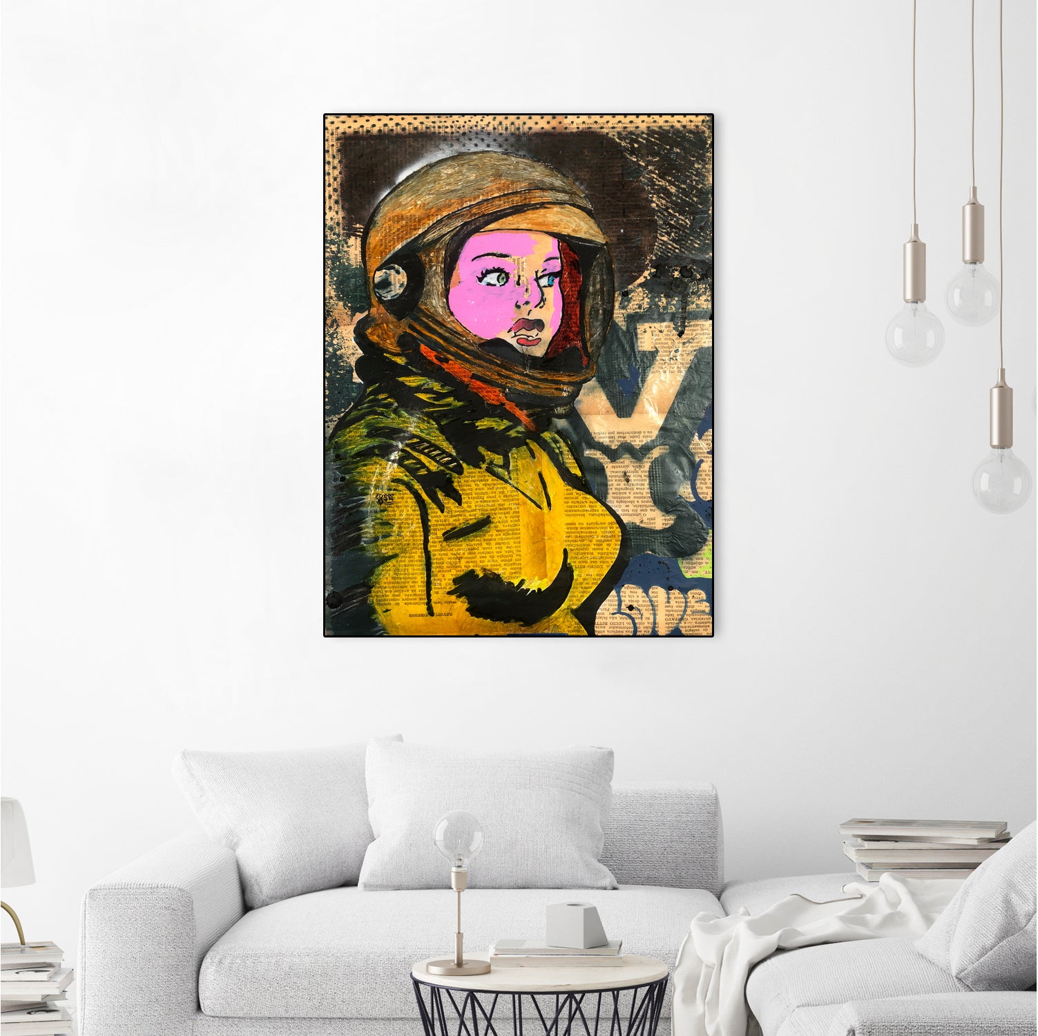 Astronaut | Graffiti | Pop art | Street-art aesthetics by TULIO ALMEIDA on GIANT ART - orange mixed media