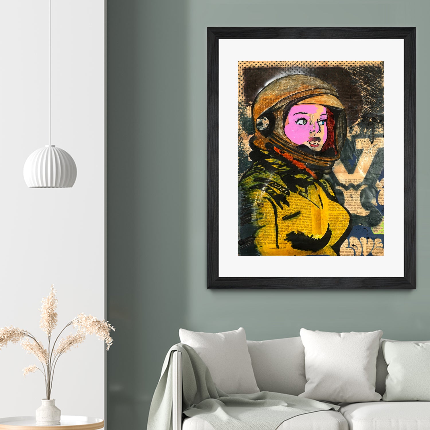 Astronaut | Graffiti | Pop art | Street-art aesthetics by TULIO ALMEIDA on GIANT ART - orange mixed media