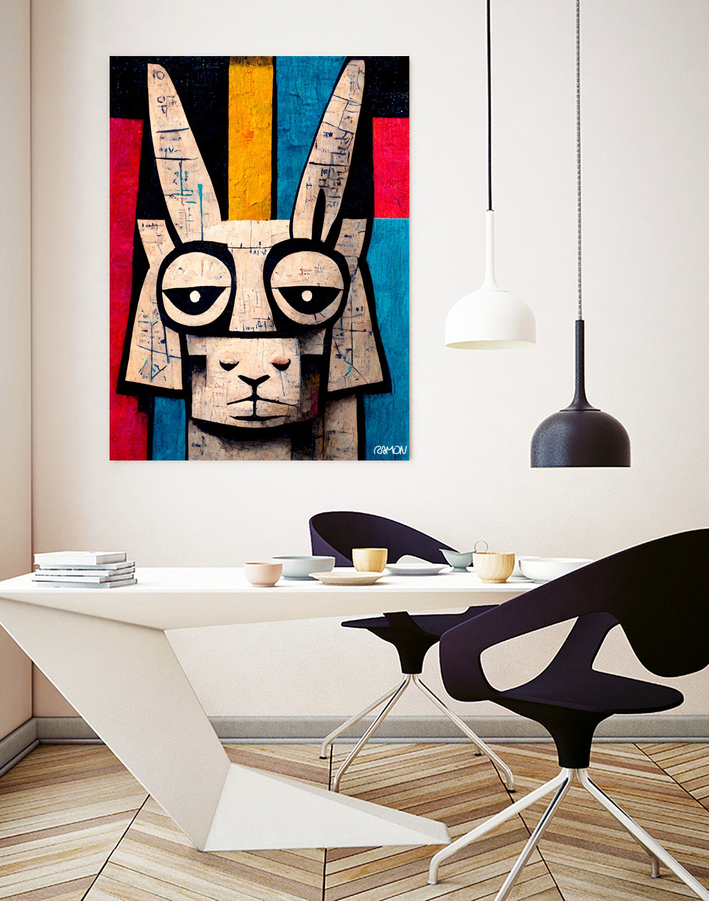 Einstain llama by Ramon Souza on GIANT ART - white digital painting