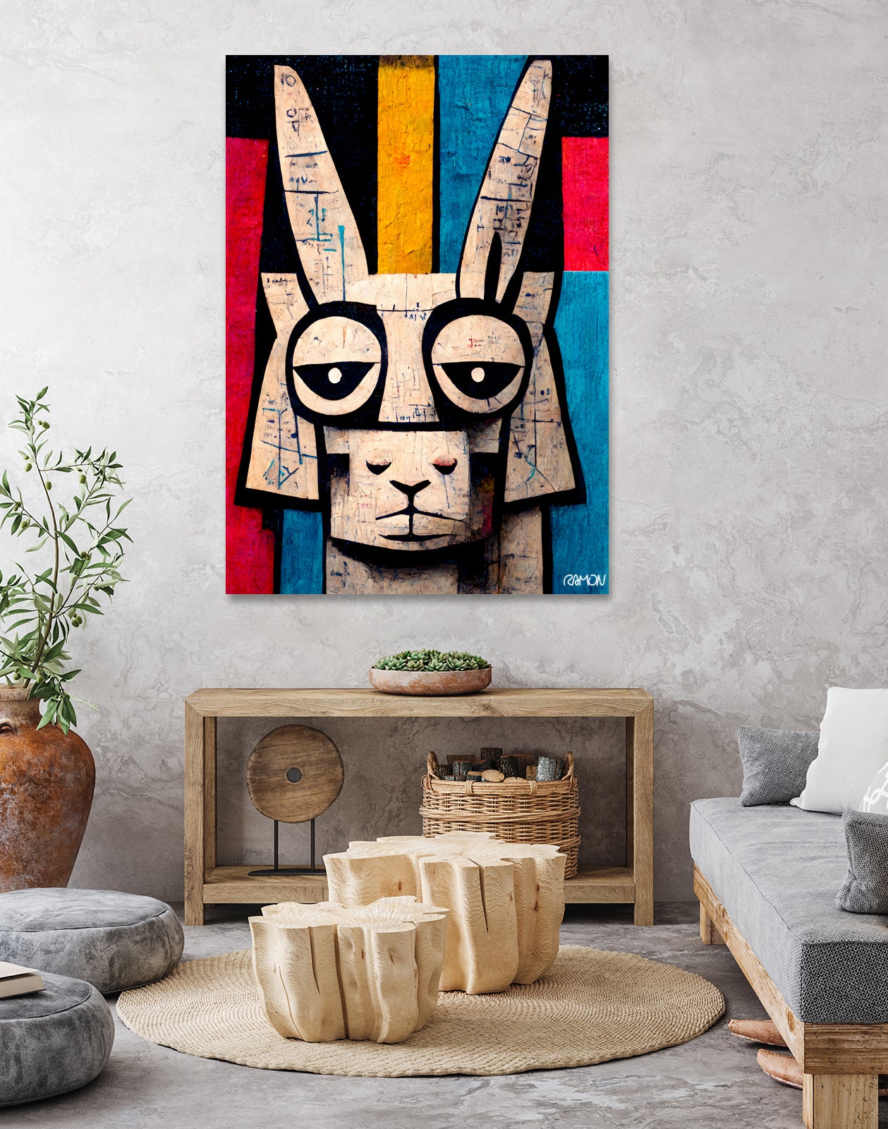 Einstain llama by Ramon Souza on GIANT ART - white digital painting