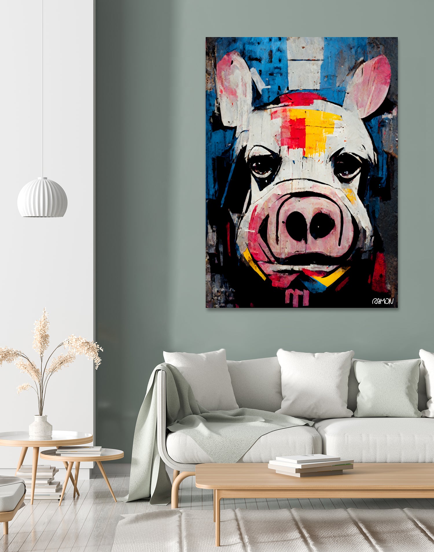 White Pig by Ramon Souza on GIANT ART - white digital painting